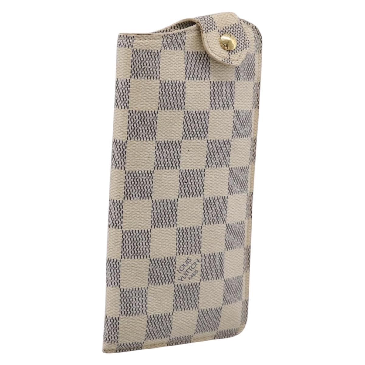 LOUIS VUITTON Azur Etui A Lunettes MM Glasses Case N60025 LV Auth yk21067A