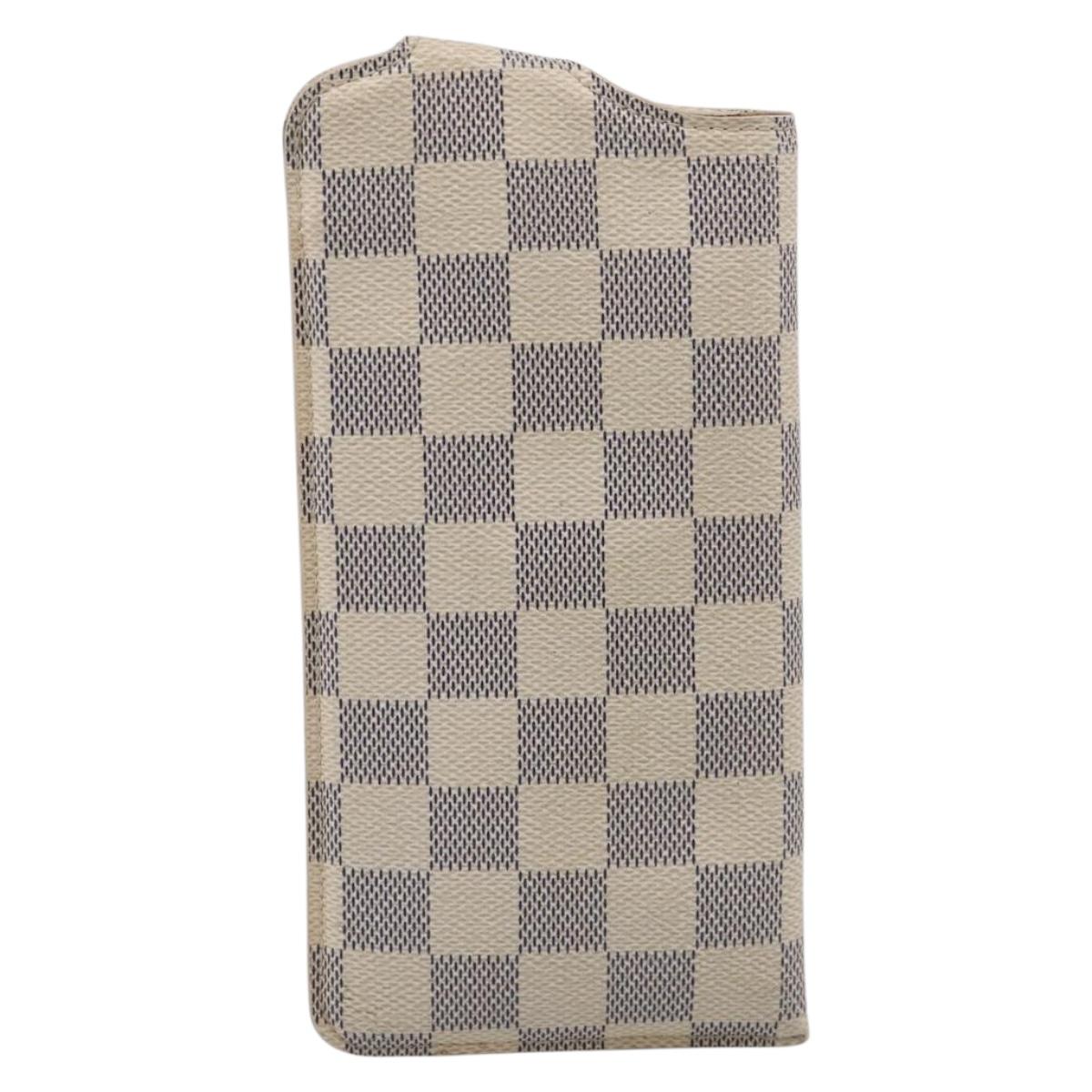 LOUIS VUITTON Azur Etui A Lunettes MM Glasses Case N60025 LV Auth yk21067A