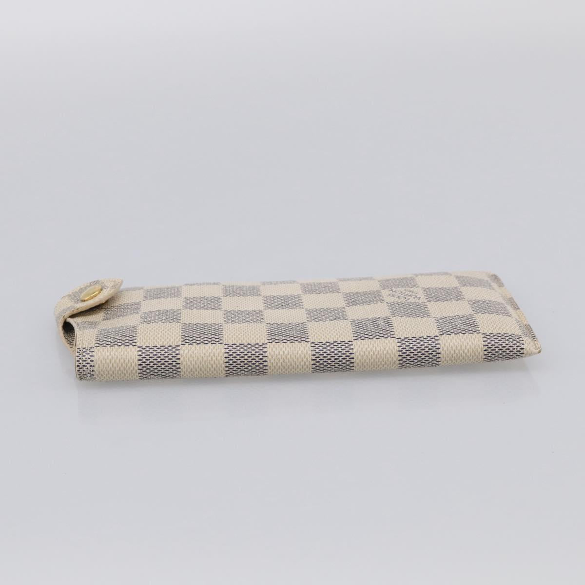 LOUIS VUITTON Azur Etui A Lunettes MM Glasses Case N60025 LV Auth yk21067A