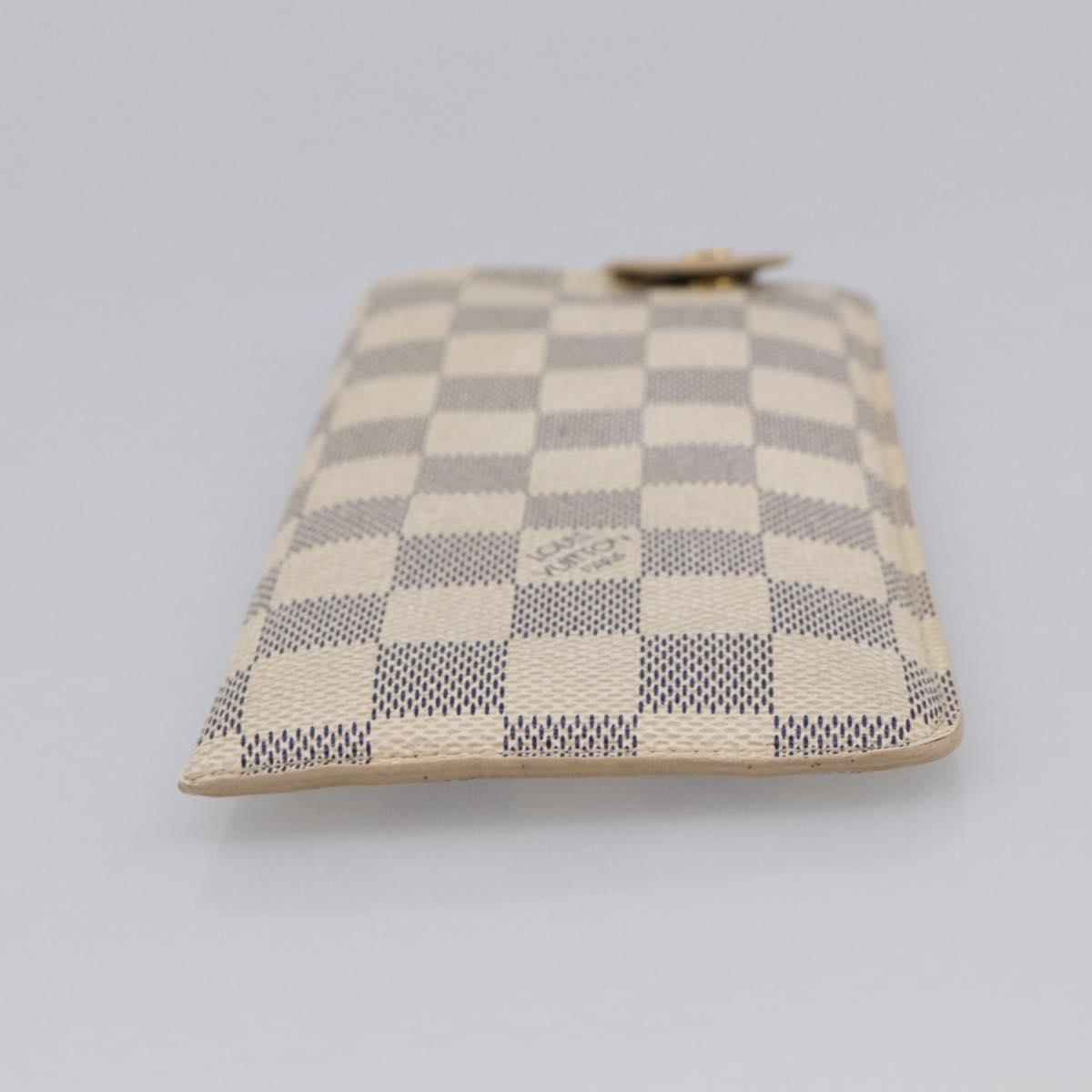 LOUIS VUITTON Azur Etui A Lunettes MM Glasses Case N60025 LV Auth yk21067A