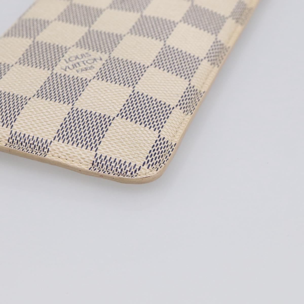 LOUIS VUITTON Azur Etui A Lunettes MM Glasses Case N60025 LV Auth yk21067A