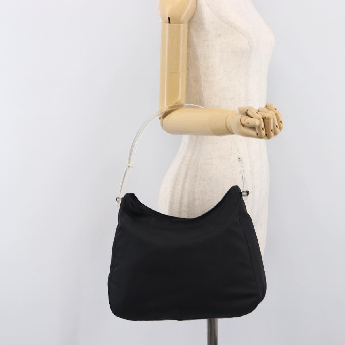 PRADA Shoulder Bag Nylon Black Auth yk21100A