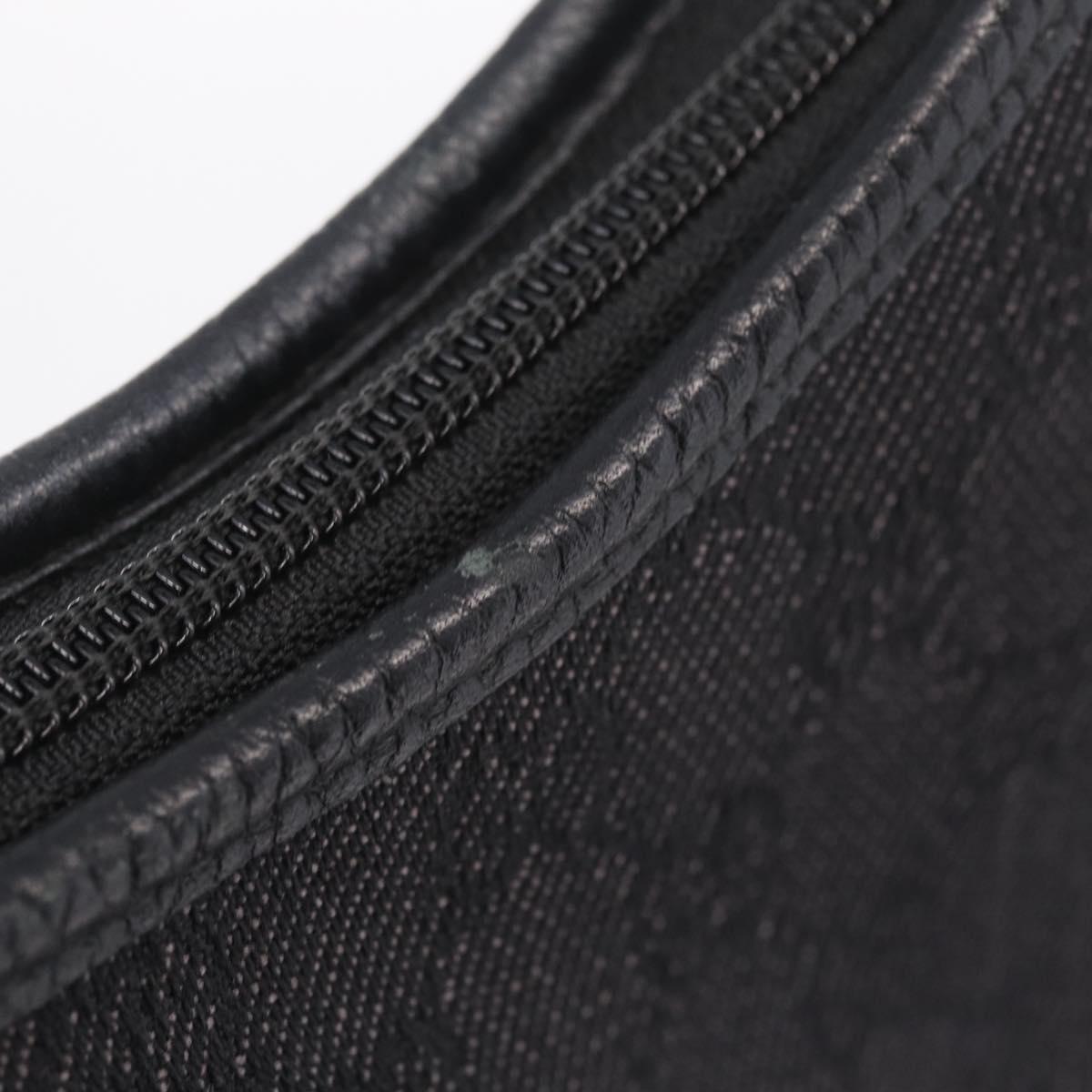 GUCCI GG Canvas Abbey Hand Bag Black Silver 268637 Auth yk21109V