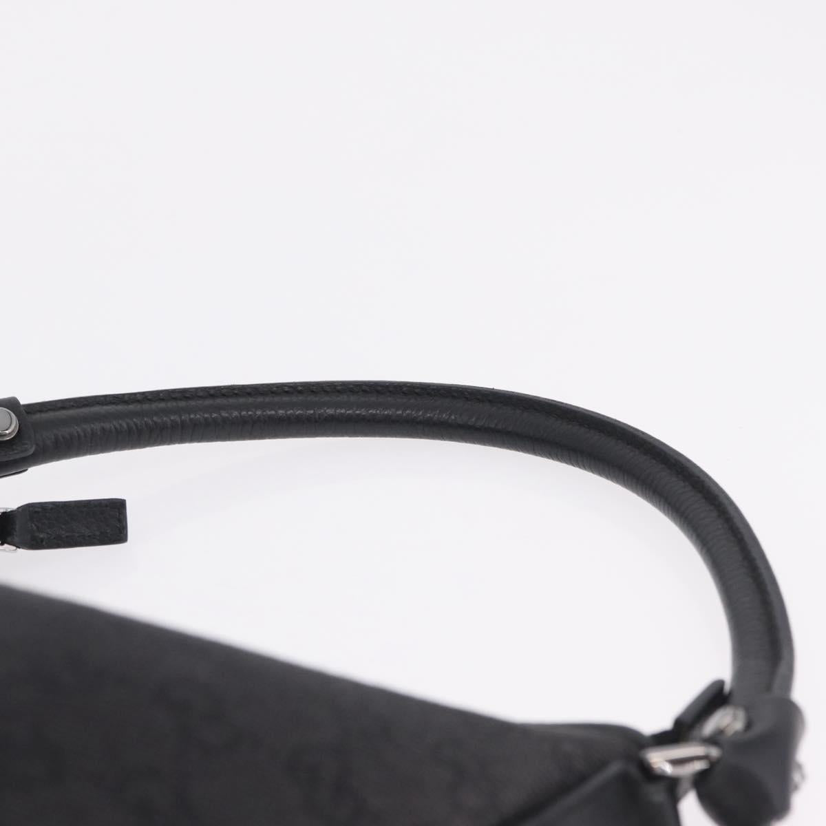 GUCCI GG Canvas Abbey Hand Bag Black Silver 268637 Auth yk21109V
