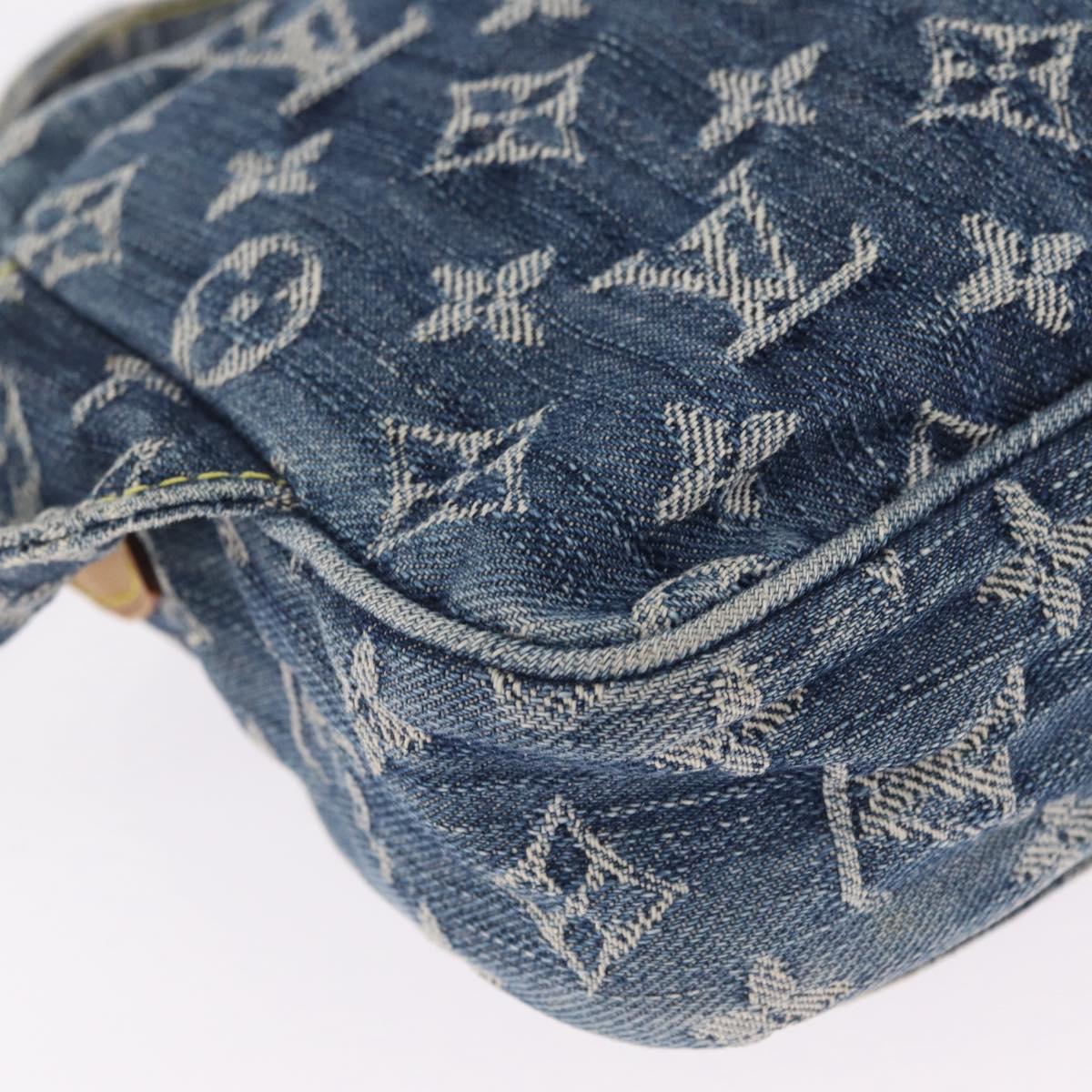 LOUIS VUITTON Monogram Denim Bum Bag Body Bag Blue M95347 LV Auth yk21116M