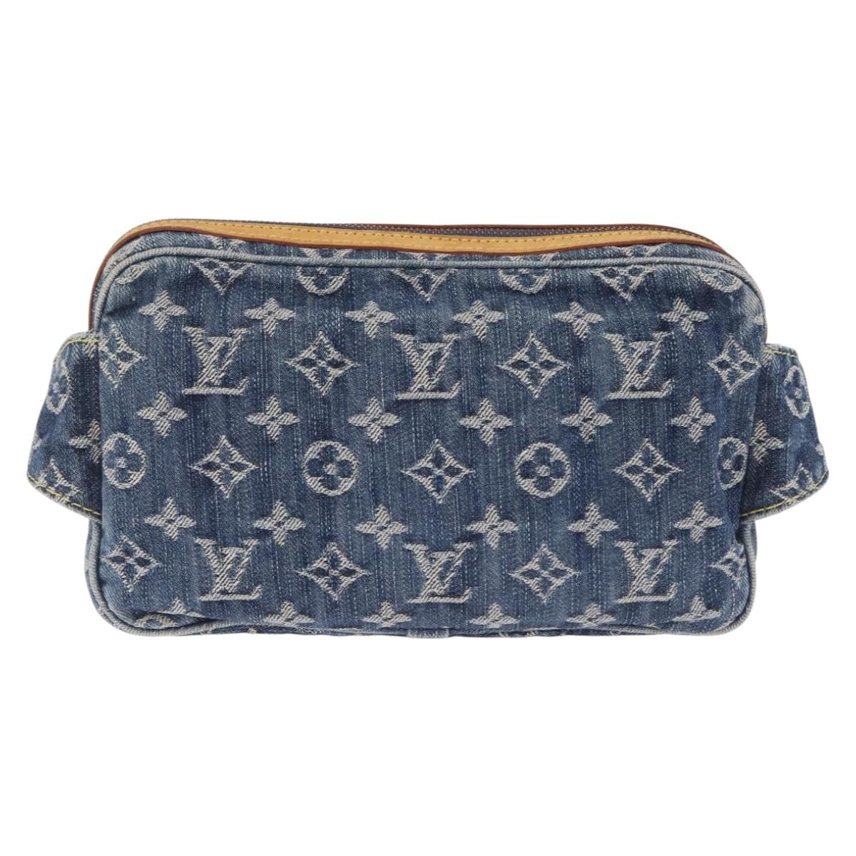 LOUIS VUITTON Monogram Denim Bum Bag Body Bag Blue M95347 LV Auth yk21116M