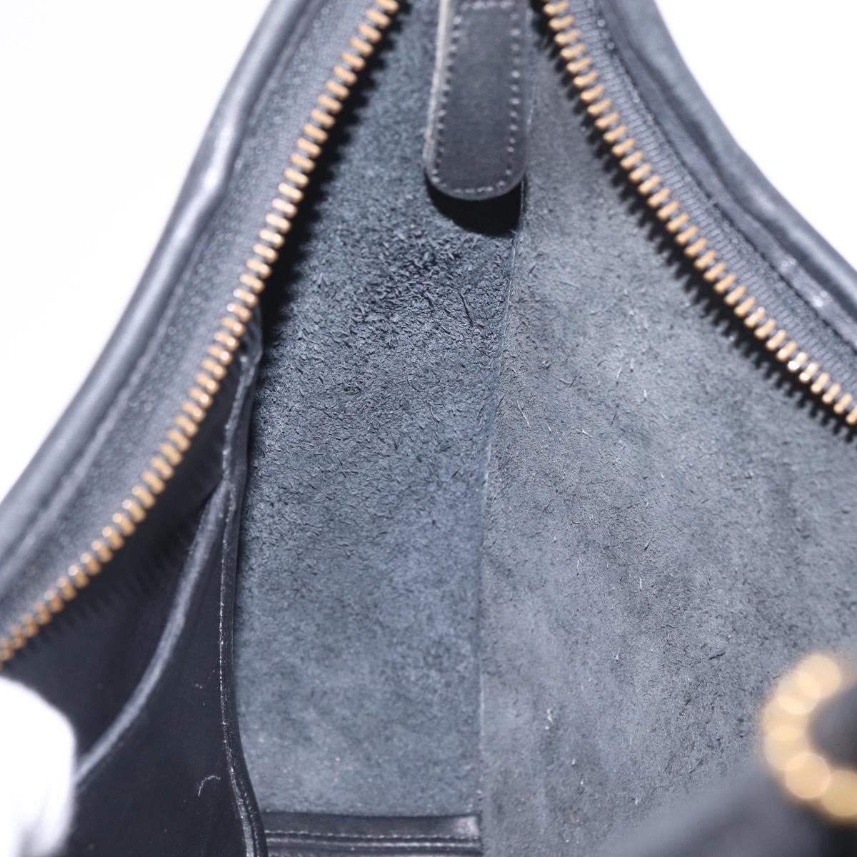 Coach Ergo Shoulder Bag Leather Black Gold Auth yk21122A