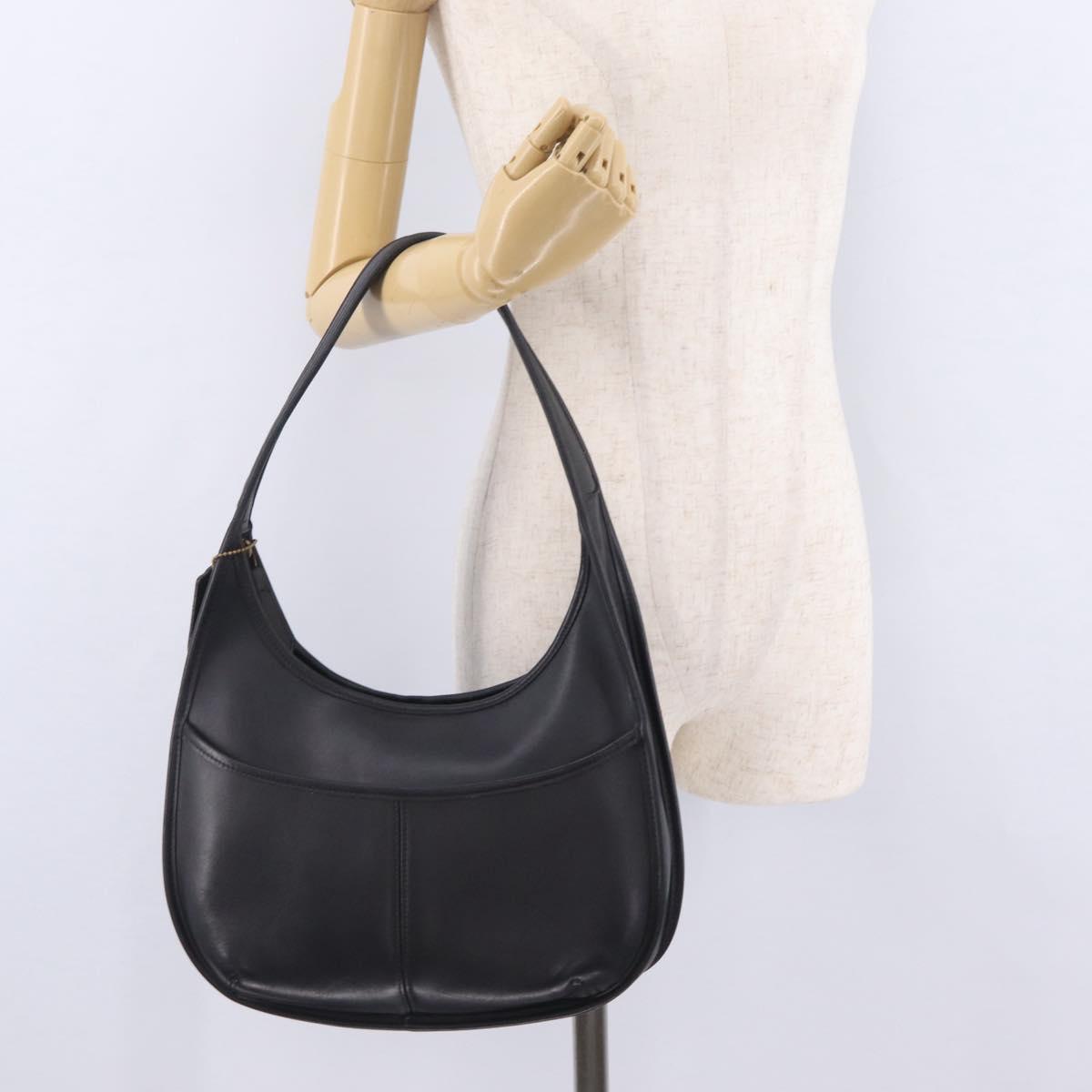 Coach Ergo Shoulder Bag Leather Black Gold Auth yk21122A