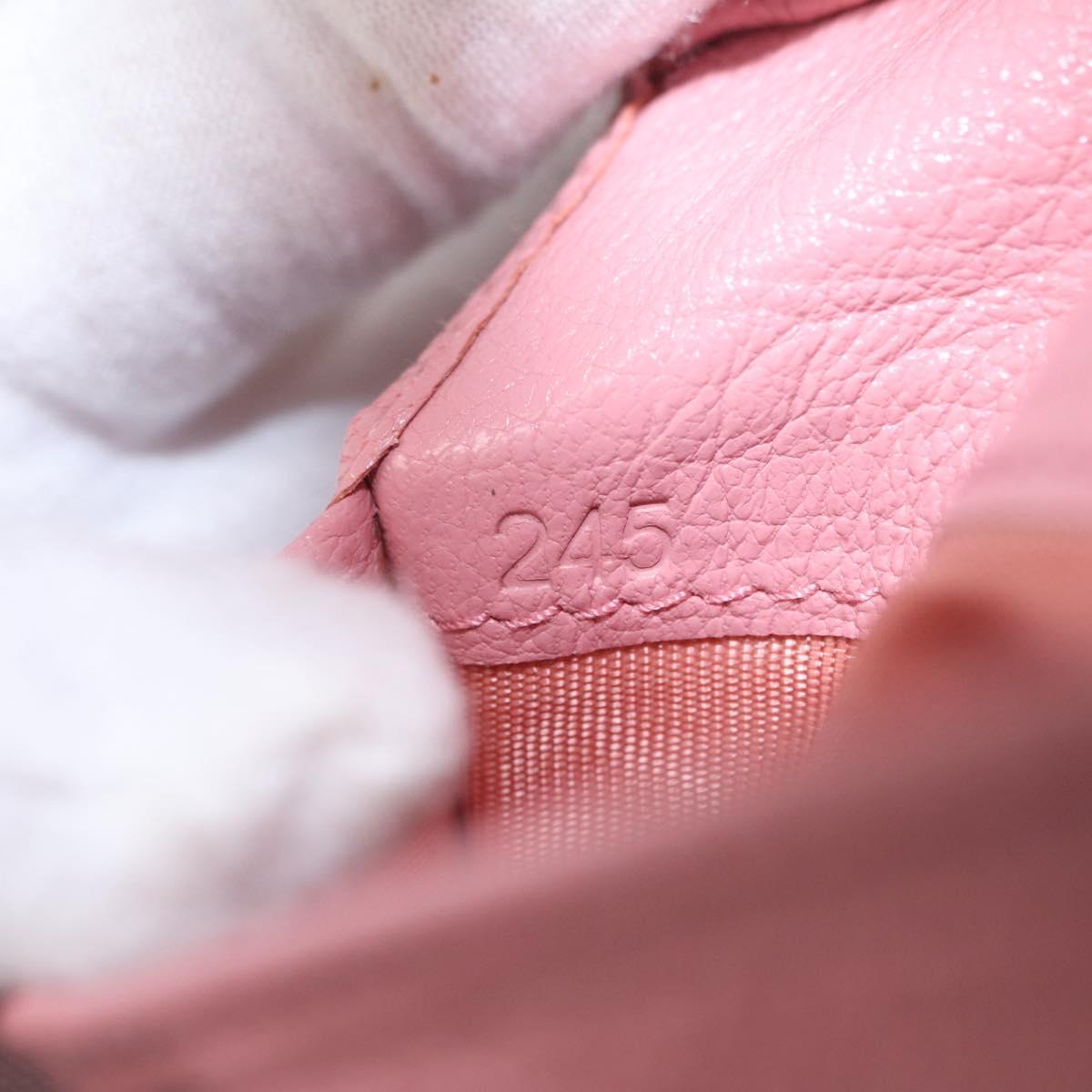 Miu Miu Wallet Leather Pink Gold Auth yk21144M