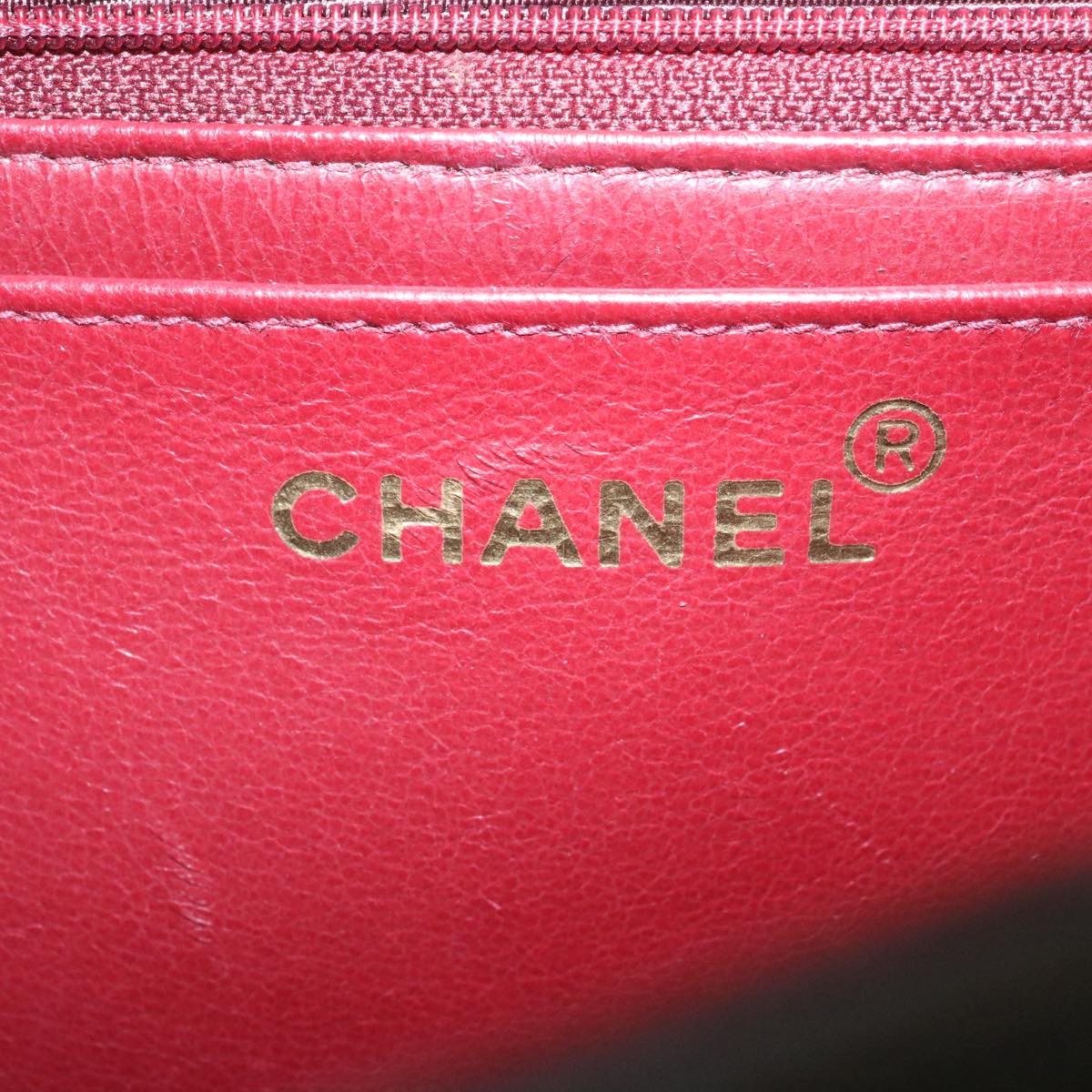 CHANEL Mademoiselle Big COCO Mark Chain ShoulderBag Lamb Skin Black Auth yk4080SAV