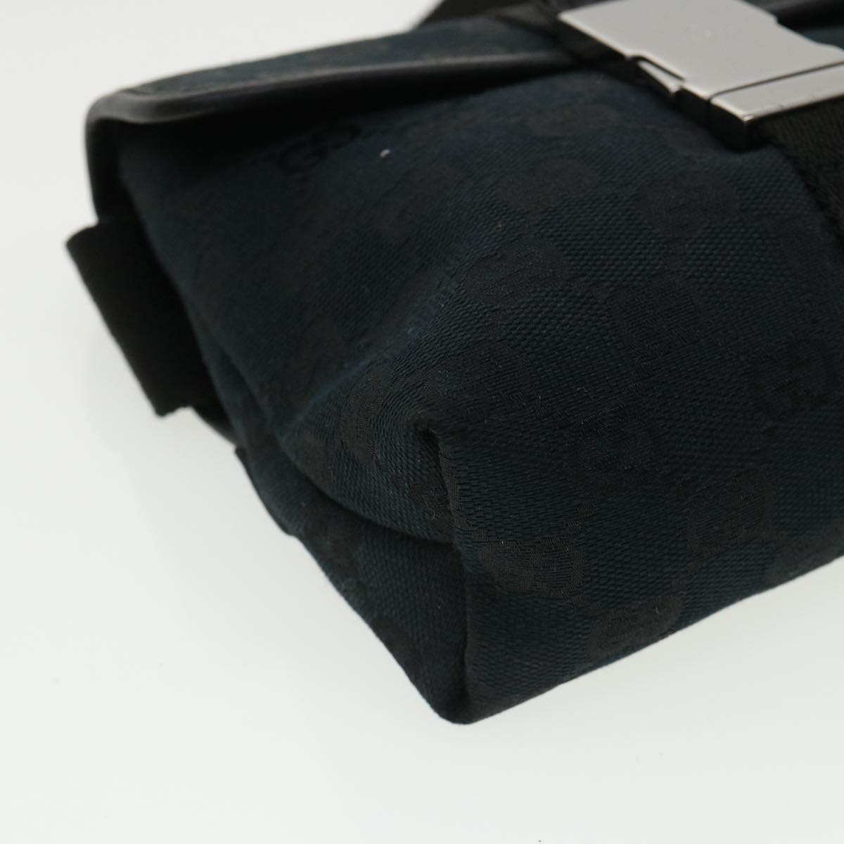 GUCCI GG Canvas Waist Bag Black Auth yk5537