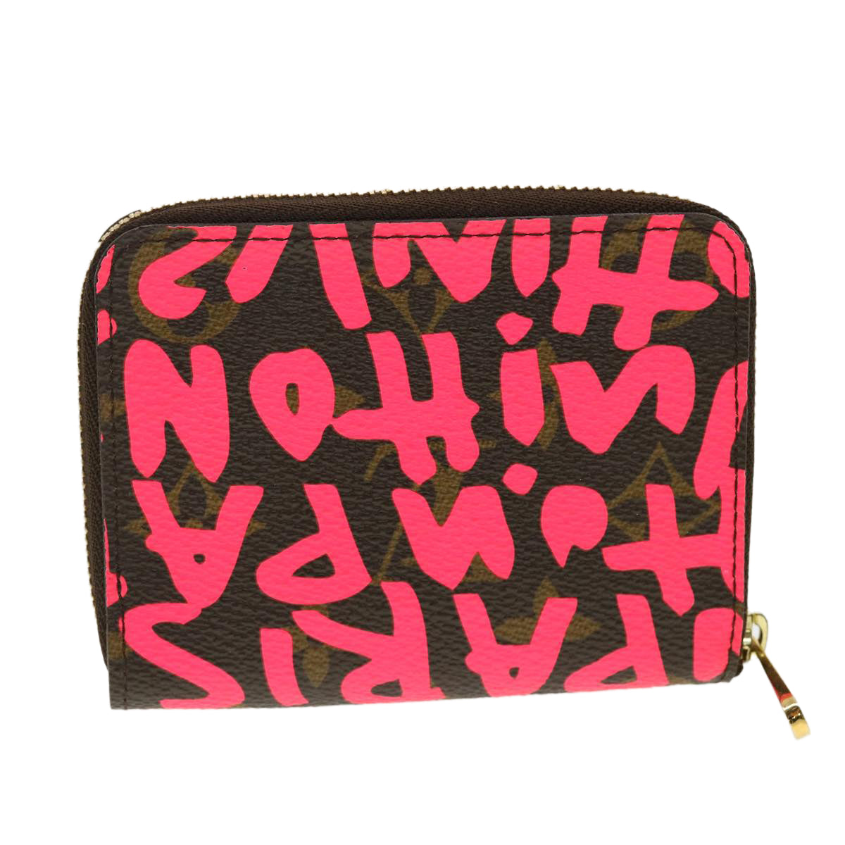 LOUIS VUITTON Monogram Graffiti Zippy Coin Purse Fuchsia M93707 LV Auth yk6630