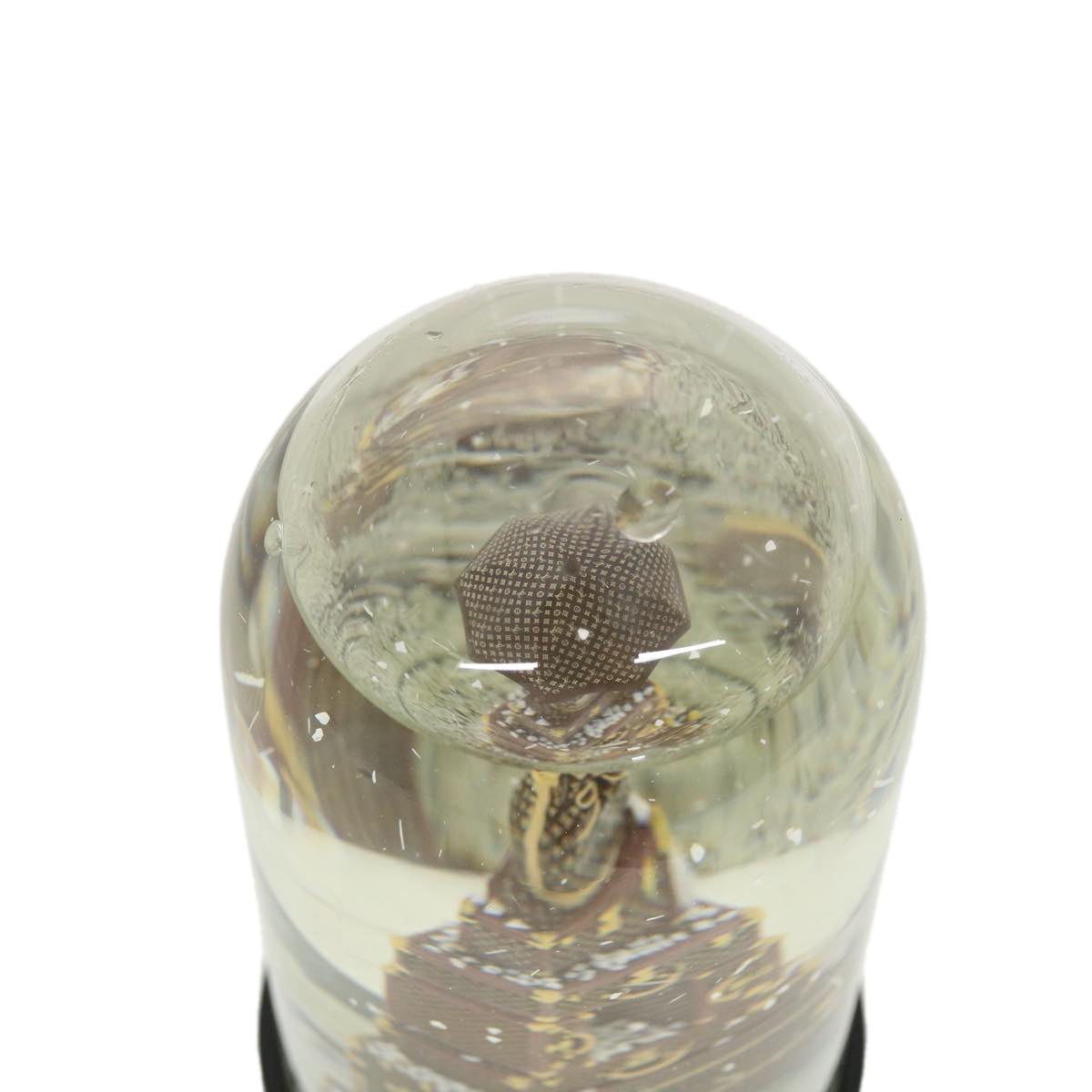 LOUIS VUITTON Trunk Tower Eiffel Tower Snow Globe Clear N99229 LV Auth yk7020S