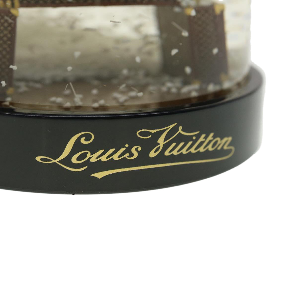 LOUIS VUITTON Trunk Tower Eiffel Tower Snow Globe Clear N99229 LV Auth yk7020S