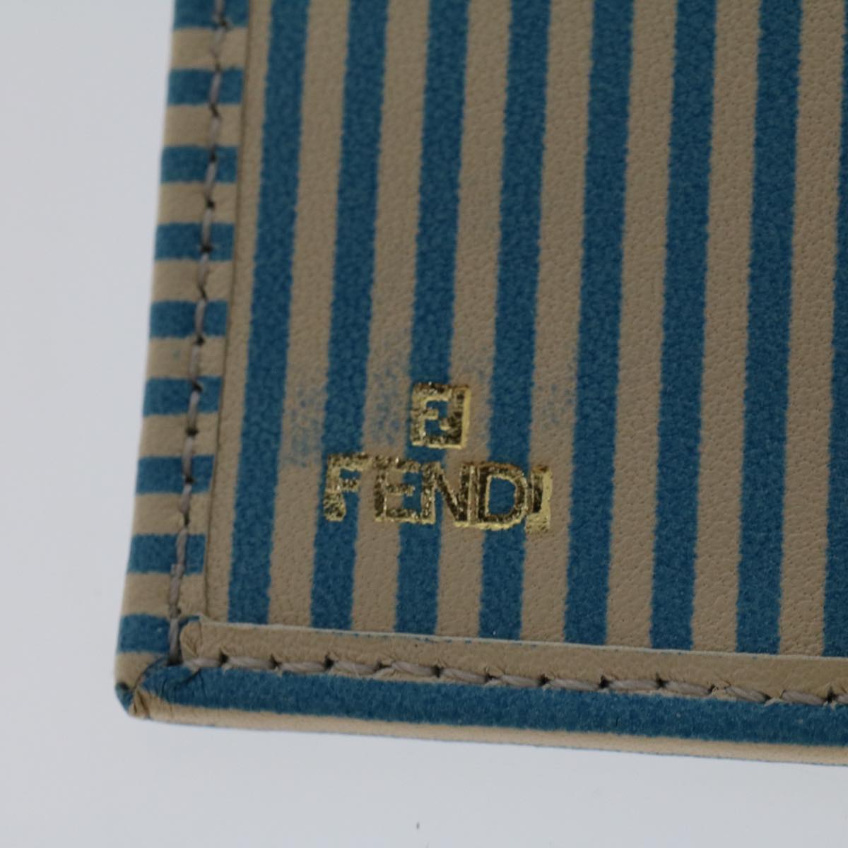 FENDI Zucca Canvas Wallet Denim Blue Auth yk7166