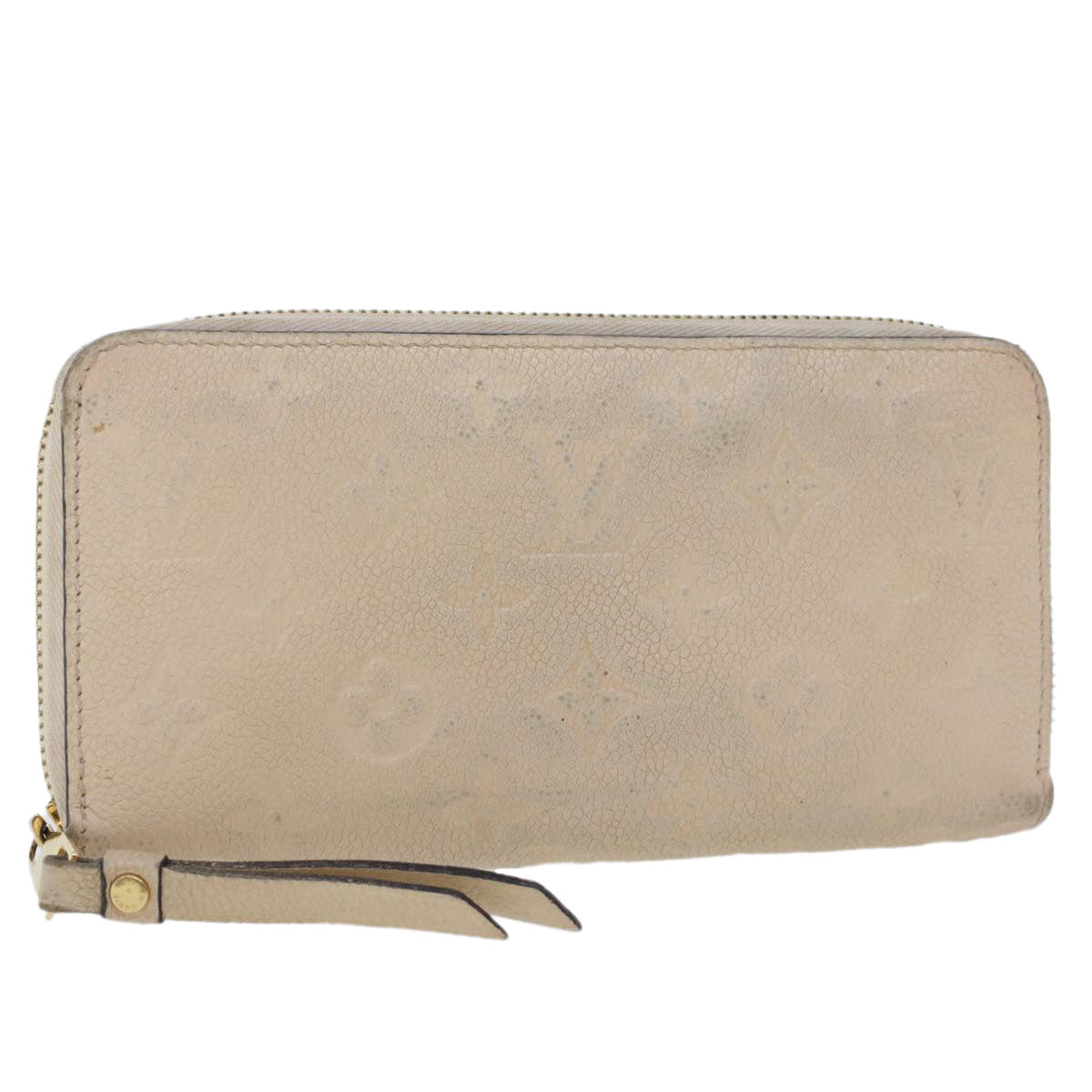 LOUIS VUITTON Monogram Empreinte Zippy Wallet White TN0146 LV Auth yk7267