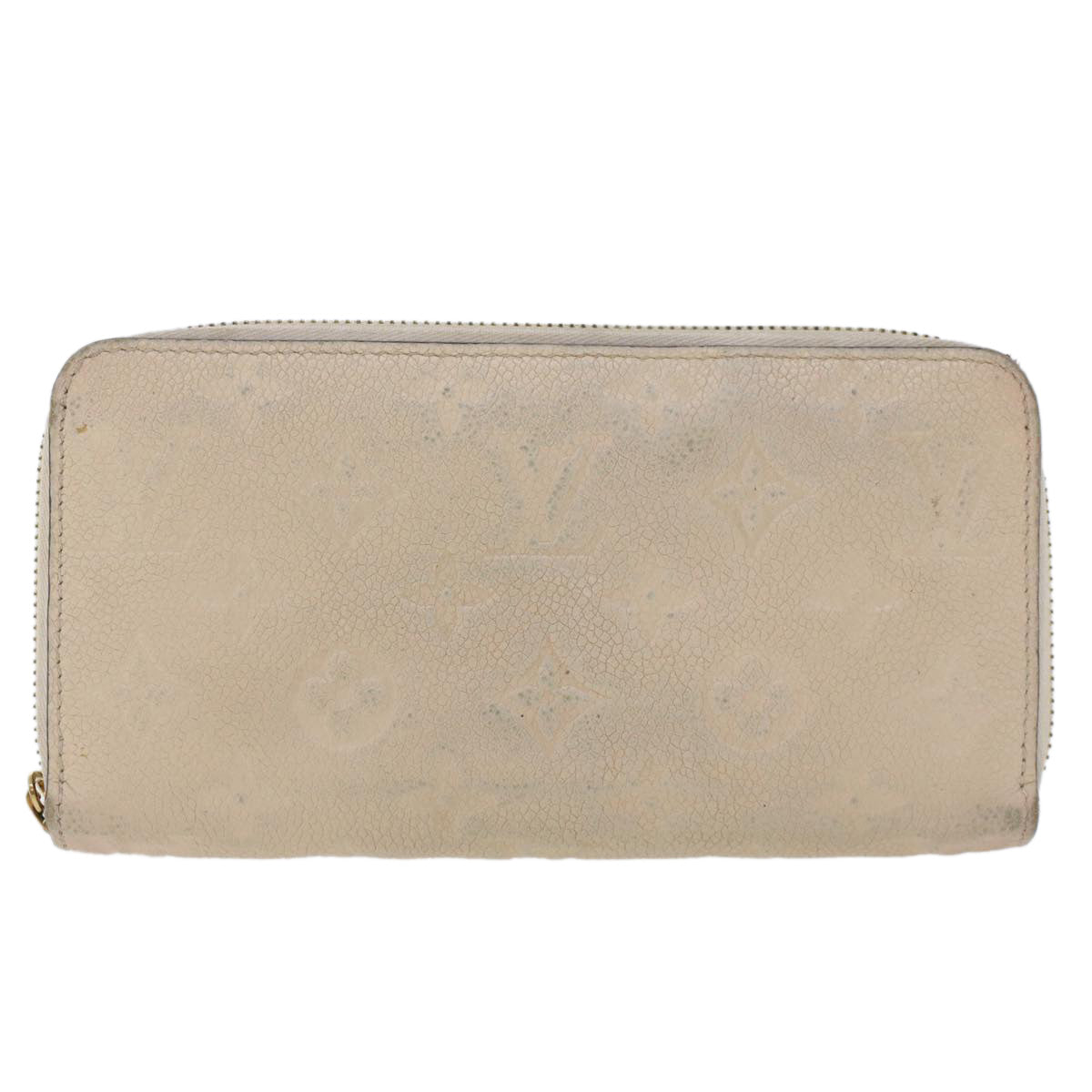 LOUIS VUITTON Monogram Empreinte Zippy Wallet White TN0146 LV Auth yk7267