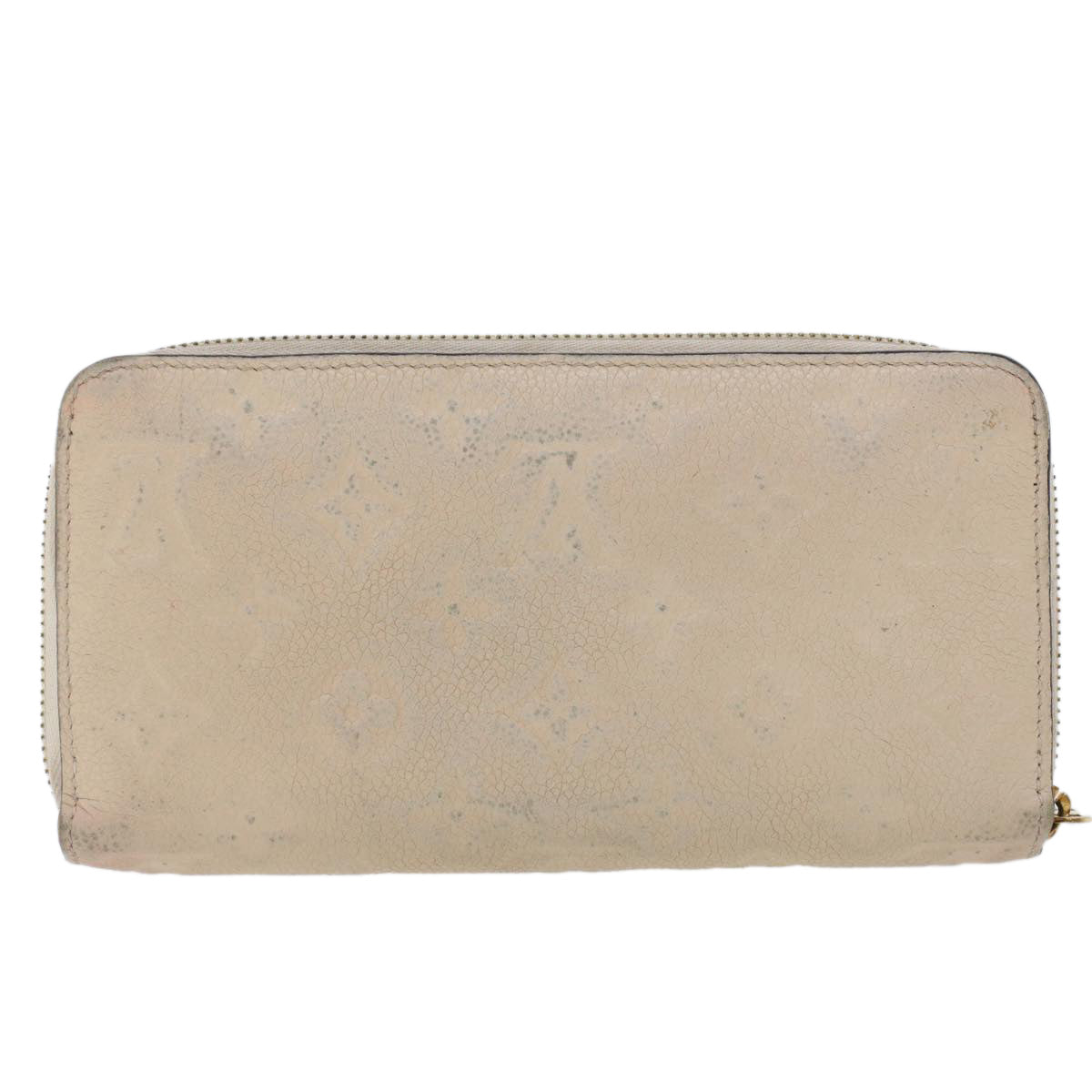 LOUIS VUITTON Monogram Empreinte Zippy Wallet White TN0146 LV Auth yk7267