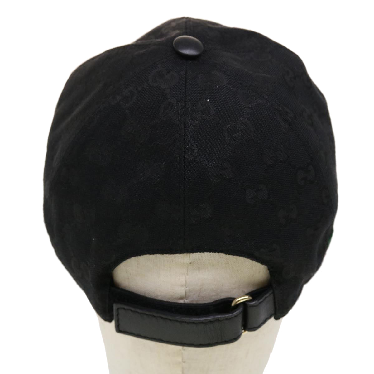 GUCCI GG Canvas Web Sherry Line Cap M Black Red Green 200035.601564 Auth yk7360