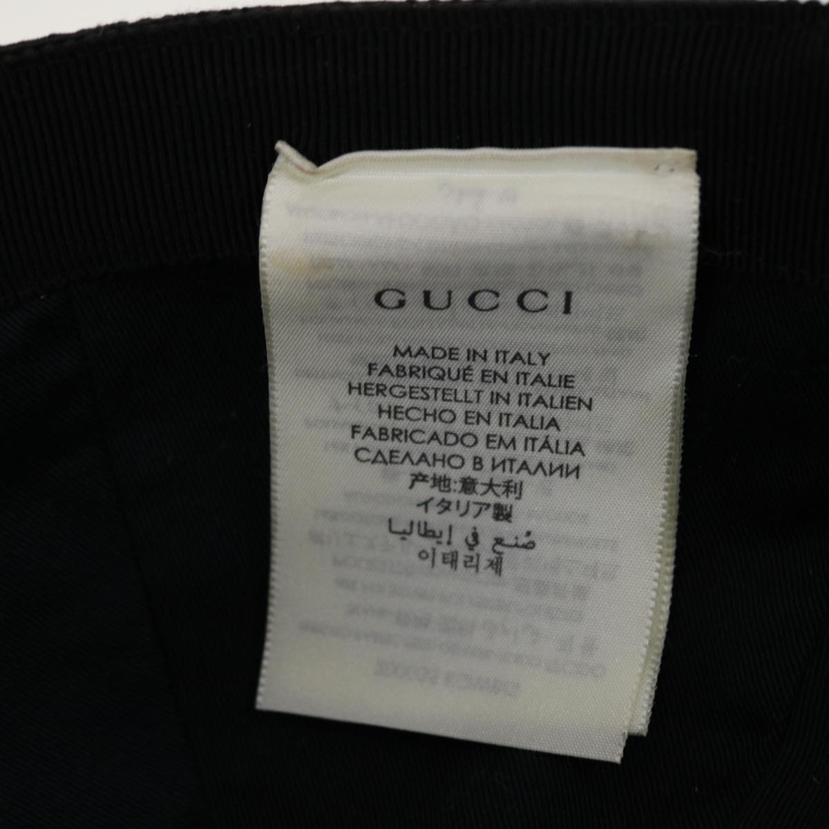 GUCCI GG Canvas Web Sherry Line Cap M Black Red Green 200035.601564 Auth yk7360