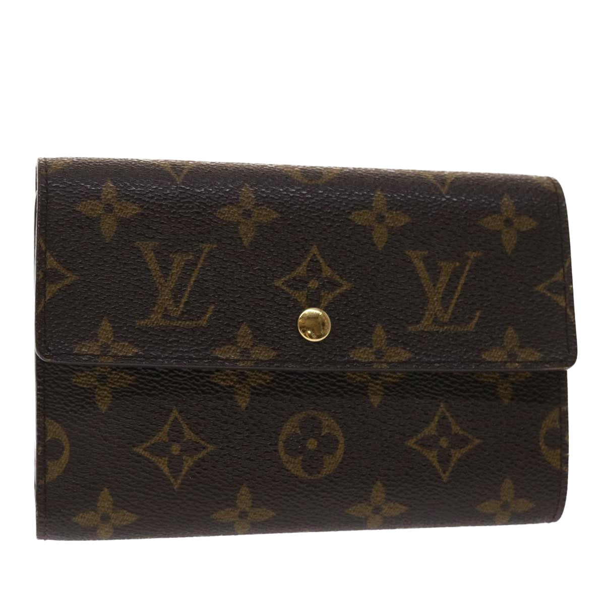 LOUIS VUITTON Monogram Porte Tresor Etui Papie Wallet M61202 LV Auth yk7493