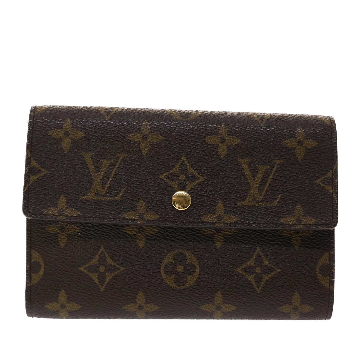 LOUIS VUITTON Monogram Porte Tresor Etui Papie Wallet M61202 LV Auth yk7493