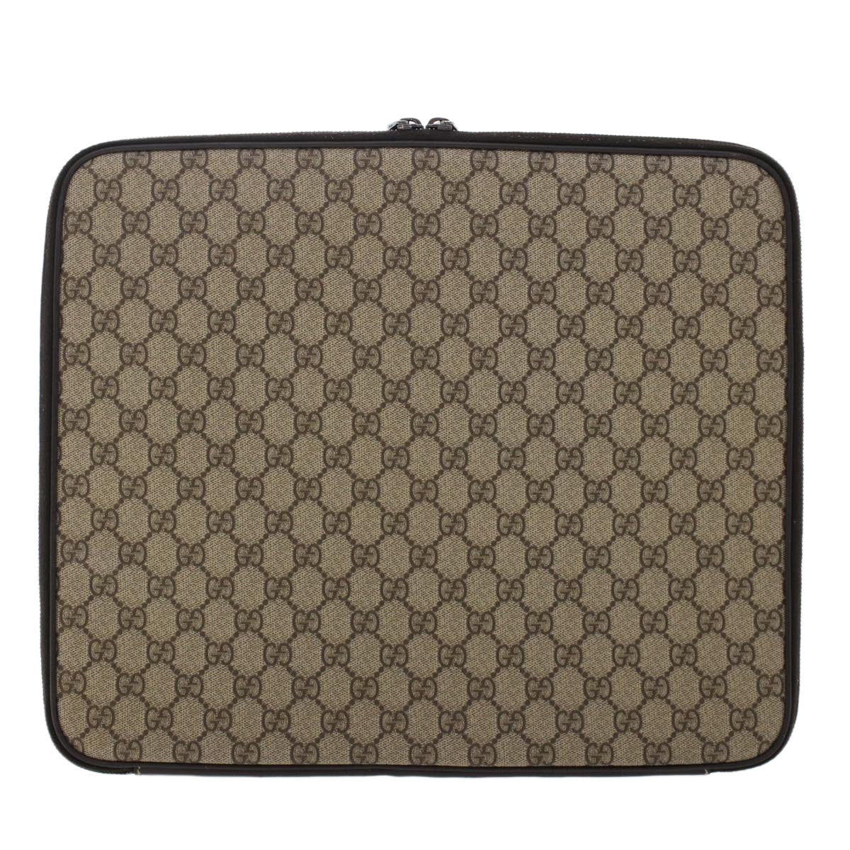 GUCCI GG Canvas Interlocking PC Case PVC Leather Beige 194297 Auth yk7586