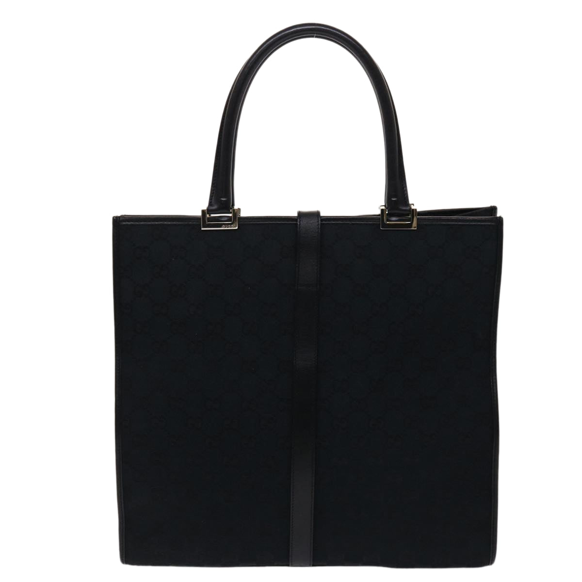 GUCCI GG Canvas Jackie Hand Bag Black Auth yk7654B