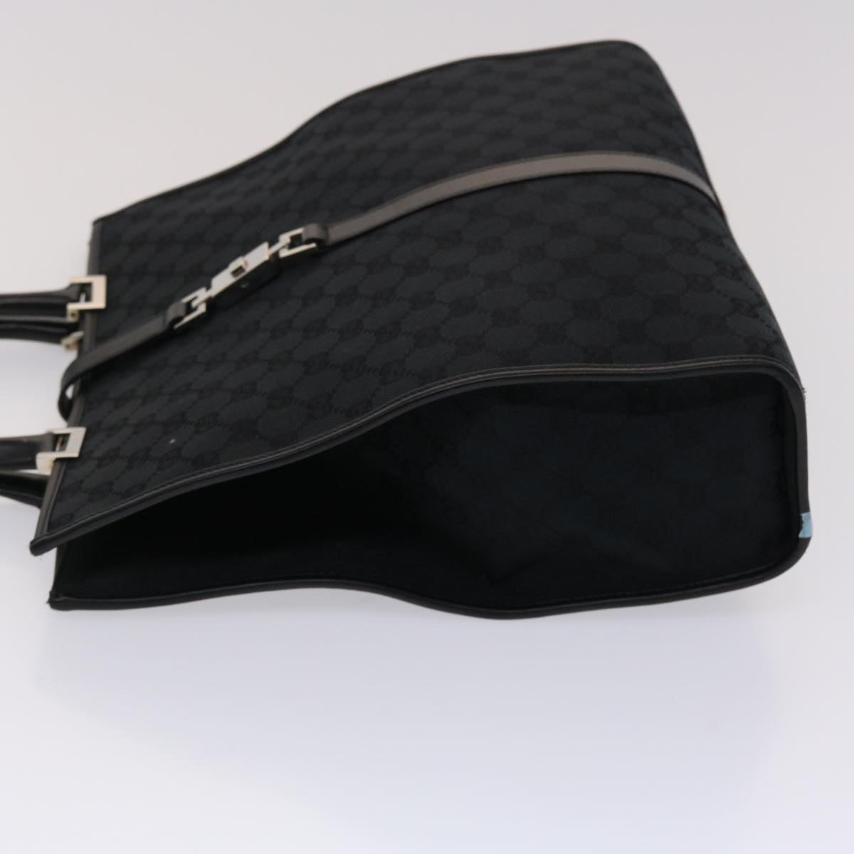 GUCCI GG Canvas Jackie Hand Bag Black Auth yk7654B