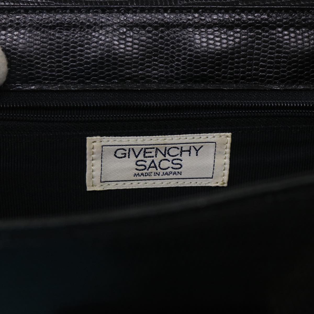 GIVENCHY Hand Bag Leather Black Auth yk7688B