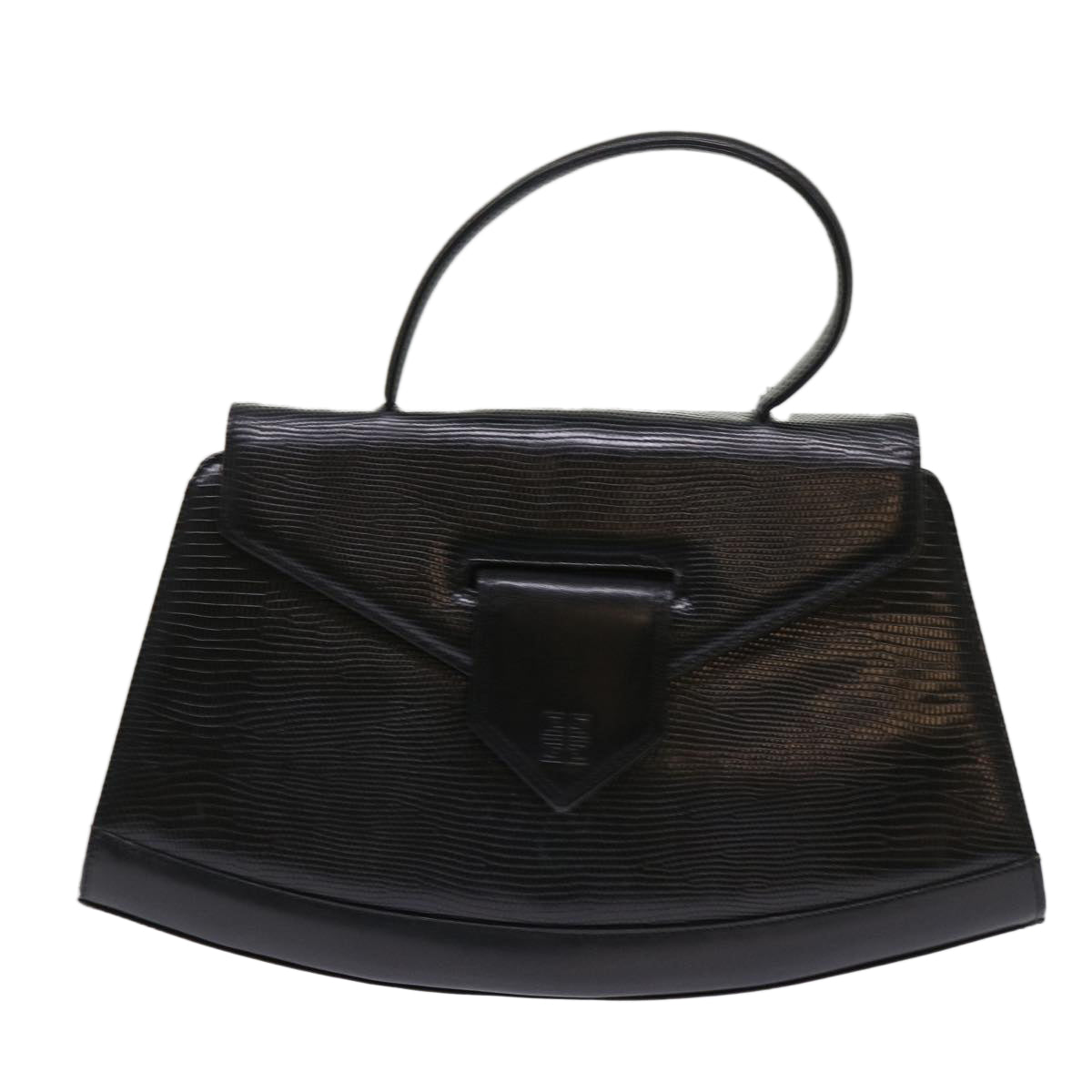 GIVENCHY Hand Bag Leather Black Auth yk7688B