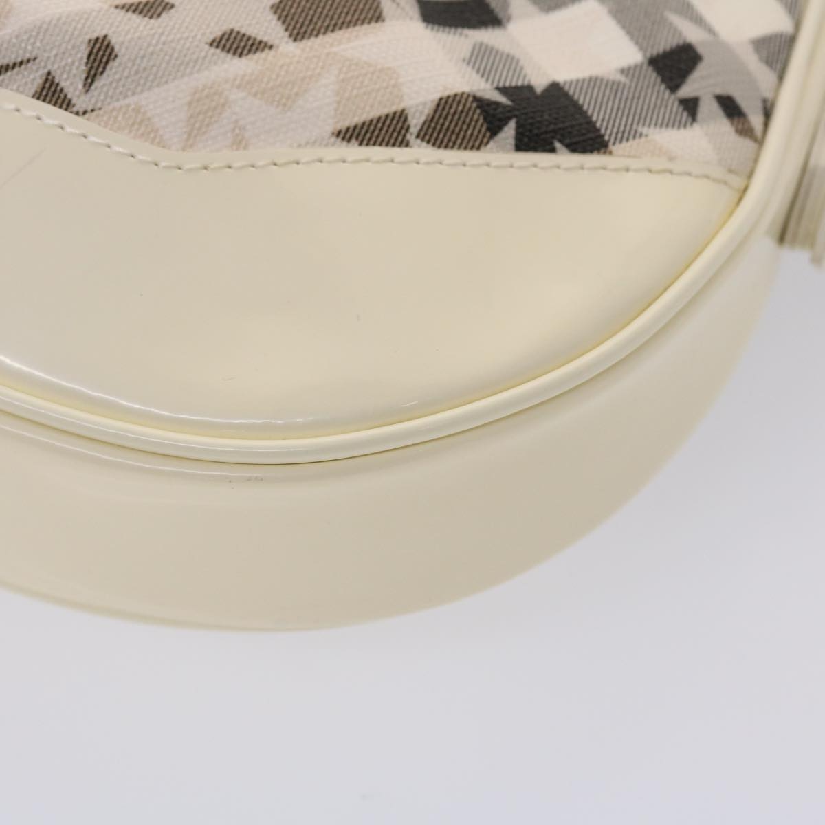 BURBERRY Nova Check Shoulder Bag PVC Leather Beige Auth yk7693B