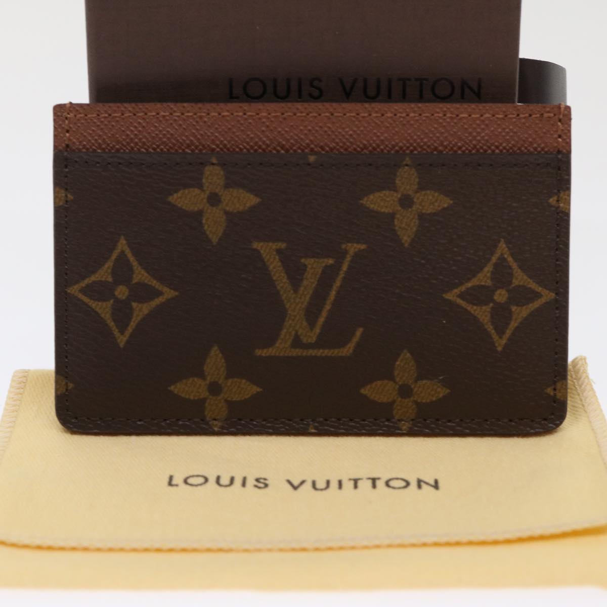 LOUIS VUITTON Monogram Porte Cartes Simple Card Case M61733 LV Auth yk7721