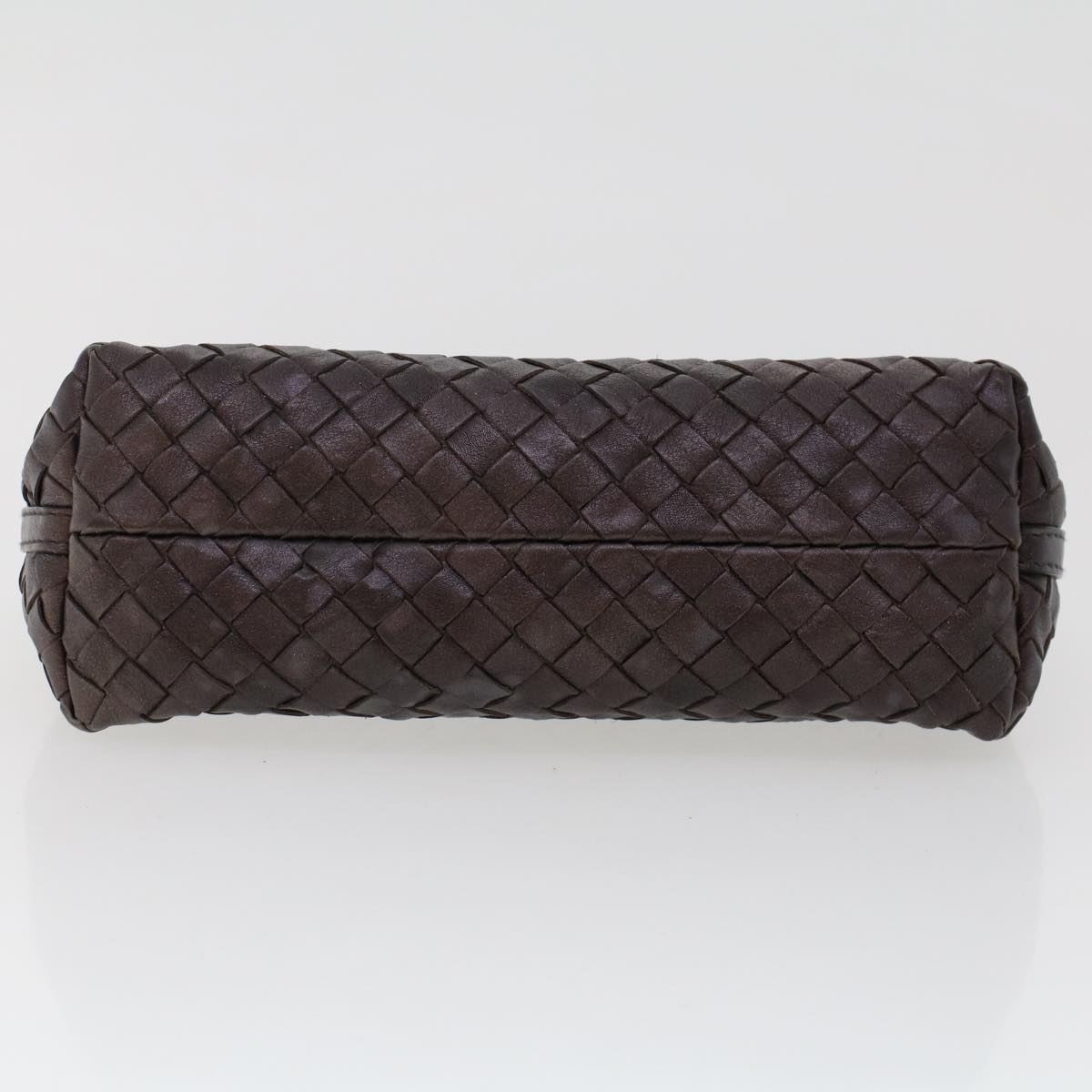 BOTTEGA VENETA INTRECCIATO Accessory Pouch Leather Brown Auth yk7931B