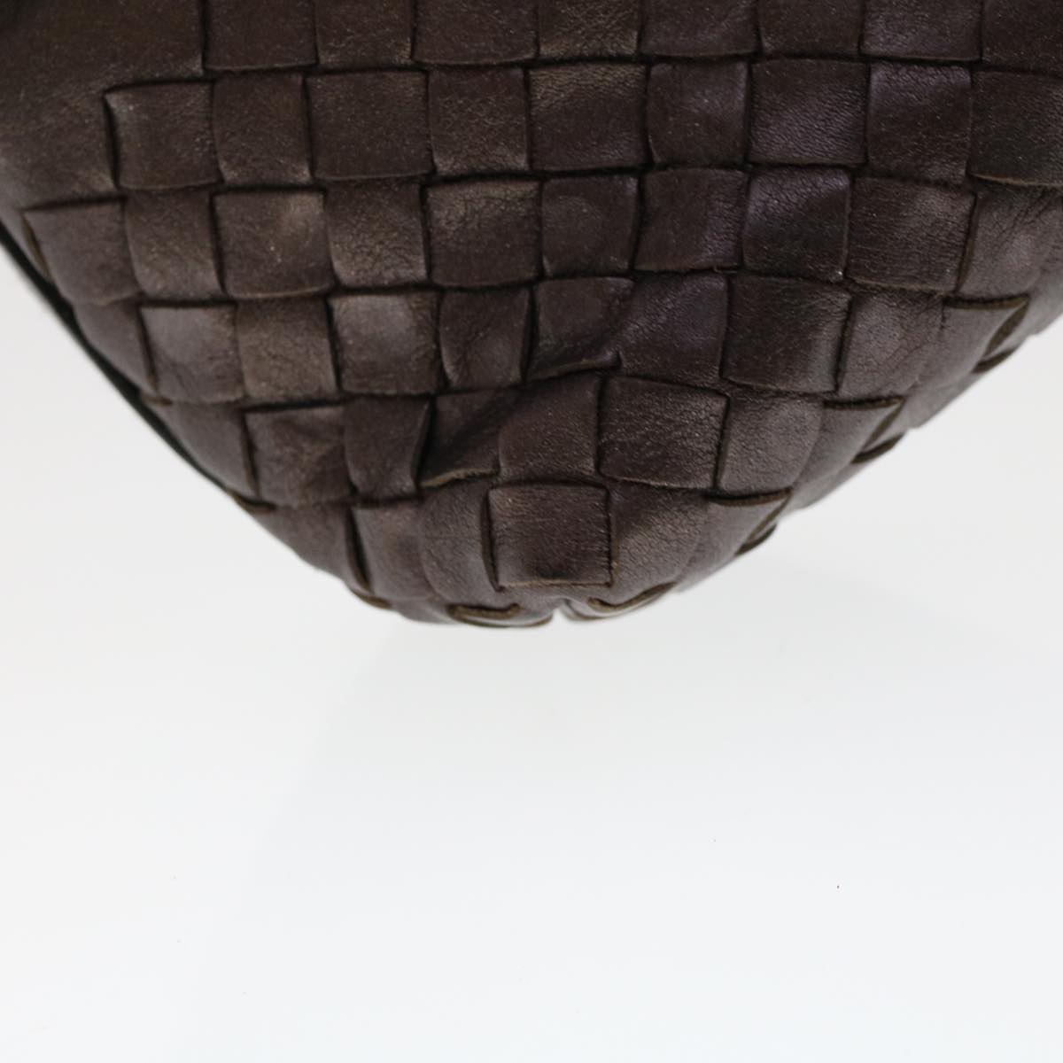 BOTTEGA VENETA INTRECCIATO Accessory Pouch Leather Brown Auth yk7931B