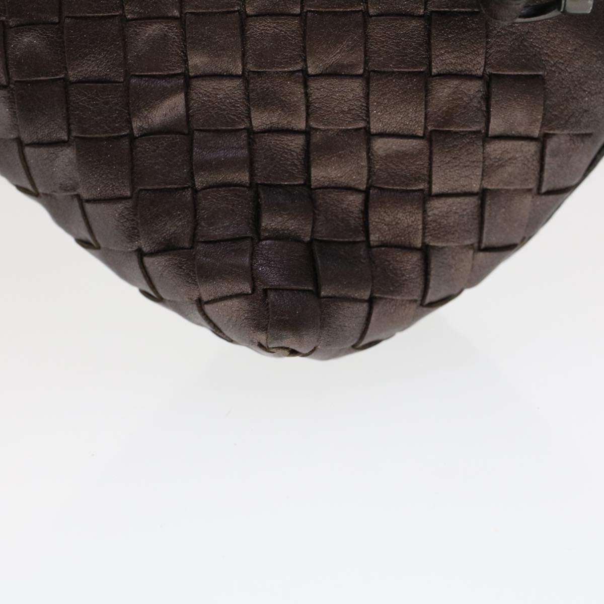 BOTTEGA VENETA INTRECCIATO Accessory Pouch Leather Brown Auth yk7931B