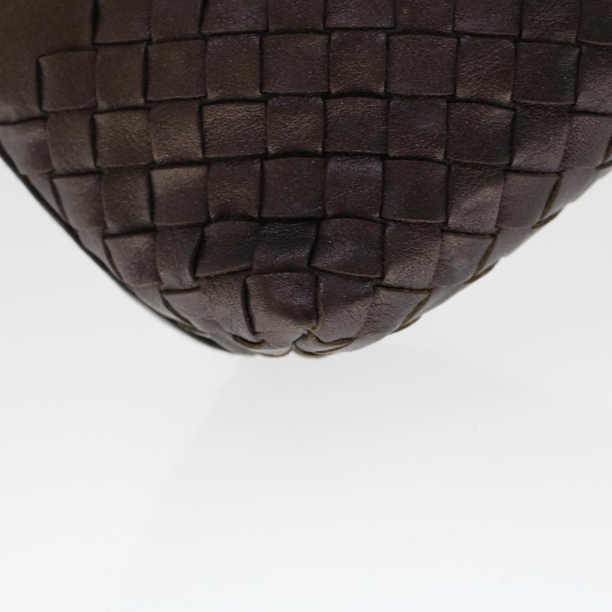 BOTTEGA VENETA INTRECCIATO Accessory Pouch Leather Brown Auth yk7931B