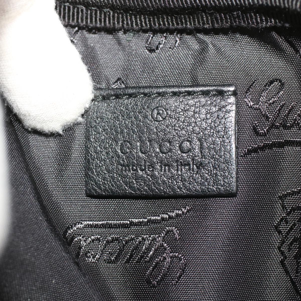 GUCCI GG Canvas Guccissima Waist bag Black 246417 Auth yk7966