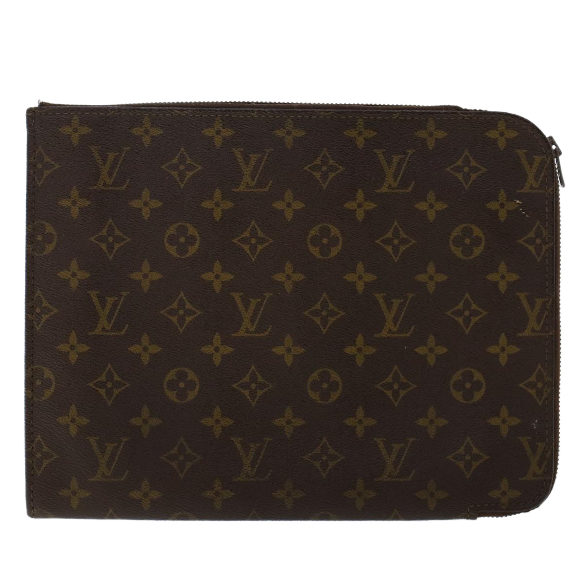 LOUIS VUITTON Monogram Poche Document Briefcase M53400 LV Auth yk8098B