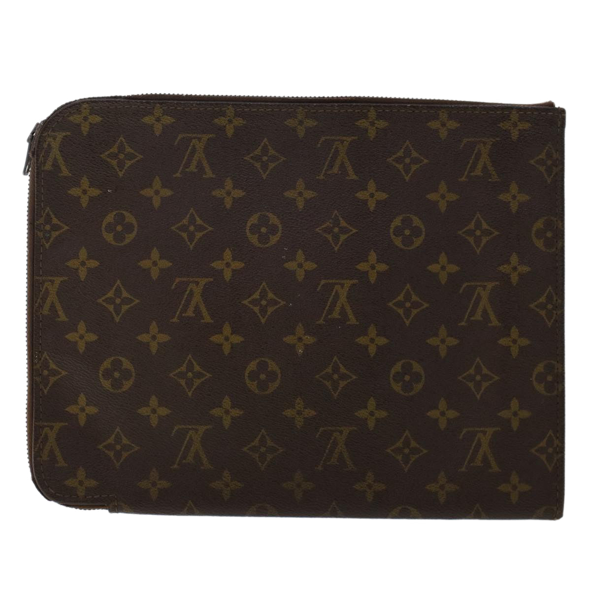 LOUIS VUITTON Monogram Poche Document Briefcase M53400 LV Auth yk8098B