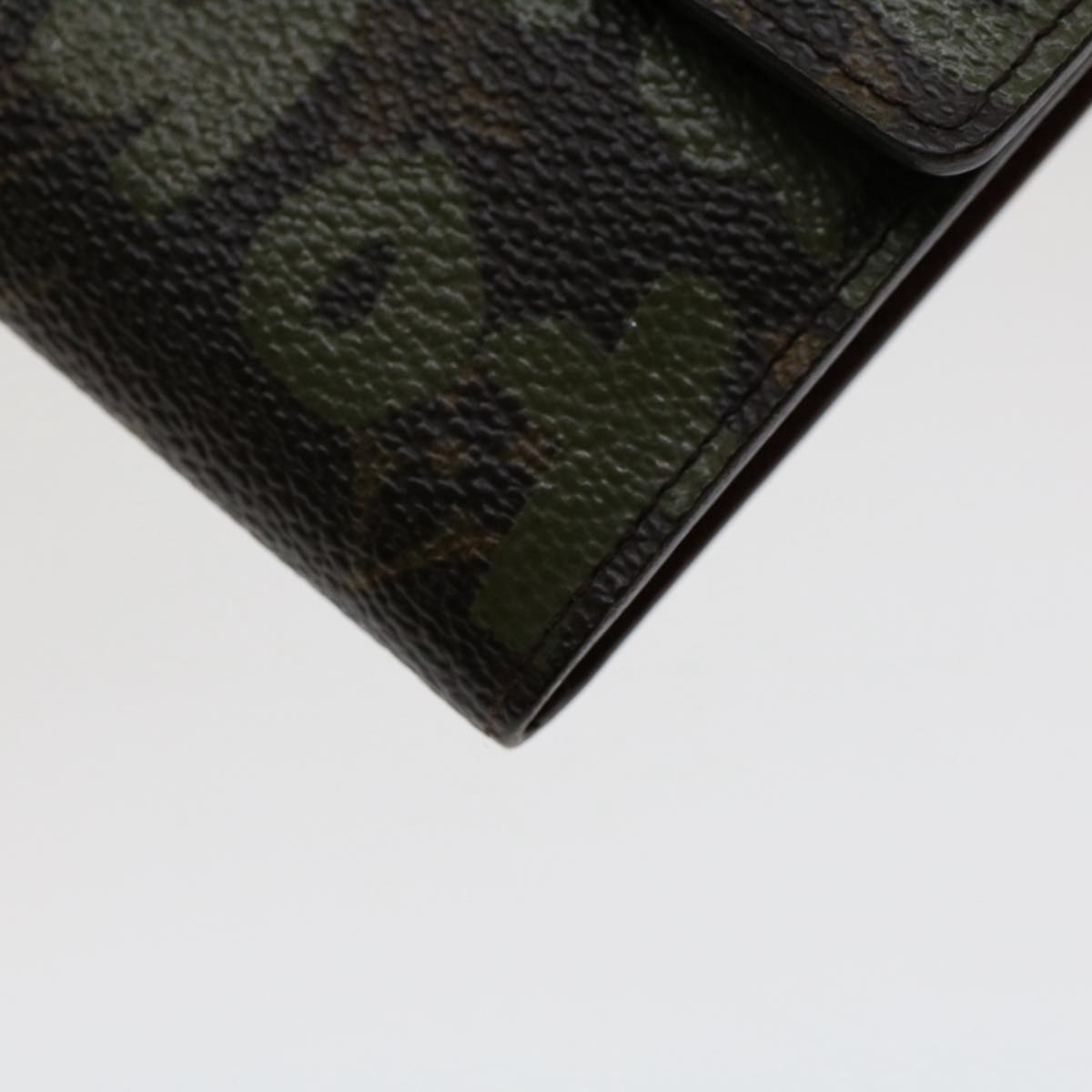 LOUIS VUITTON Graffiti Porte Monnaie Credit Long Wallet Khaki M92188 Auth yk8240