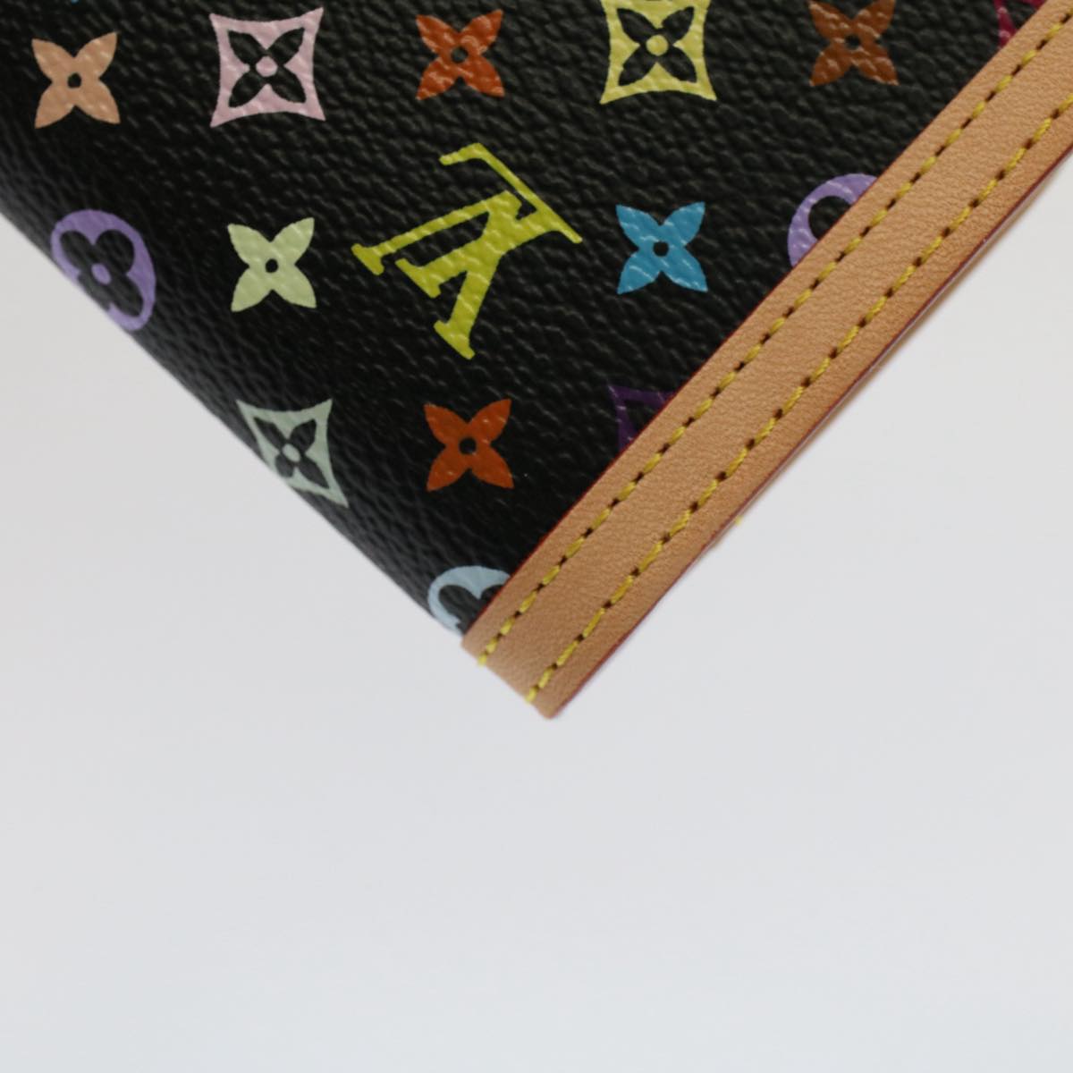 LOUIS VUITTON Multicolor Portefeuille Viennois Wallet Black M92988 Auth yk8270