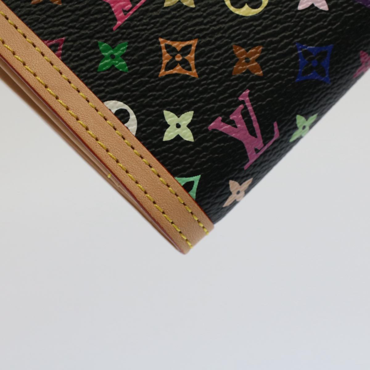 LOUIS VUITTON Multicolor Portefeuille Viennois Wallet Black M92988 Auth yk8270