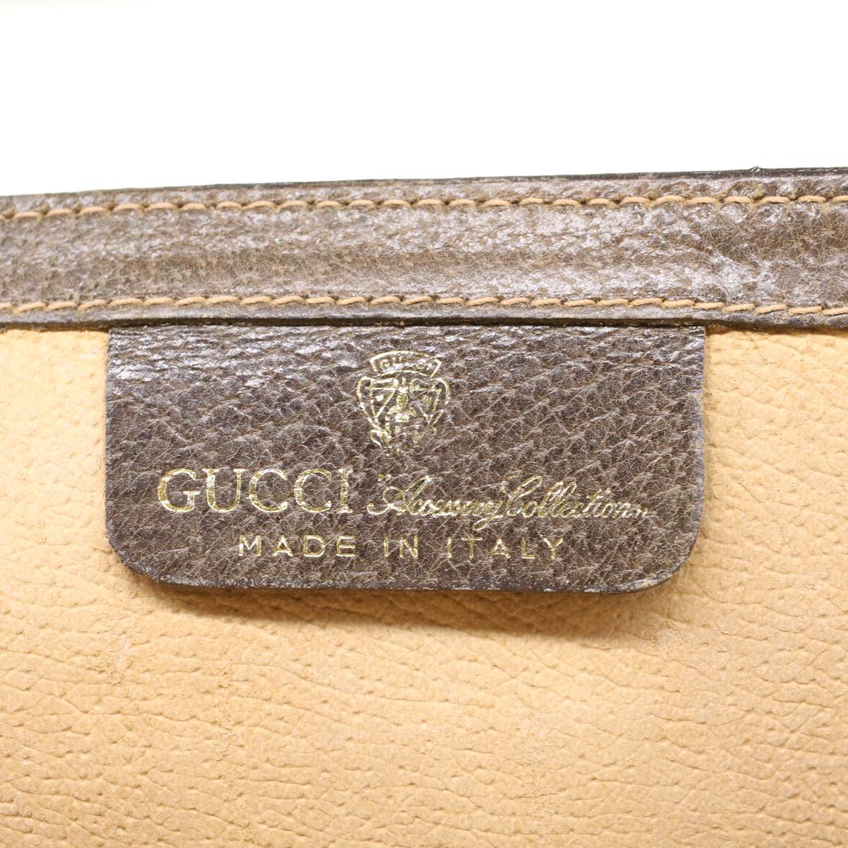 GUCCI GG Canvas Web Sherry Line Clutch Bag Beige Red 67.014.3087 Auth yk8319