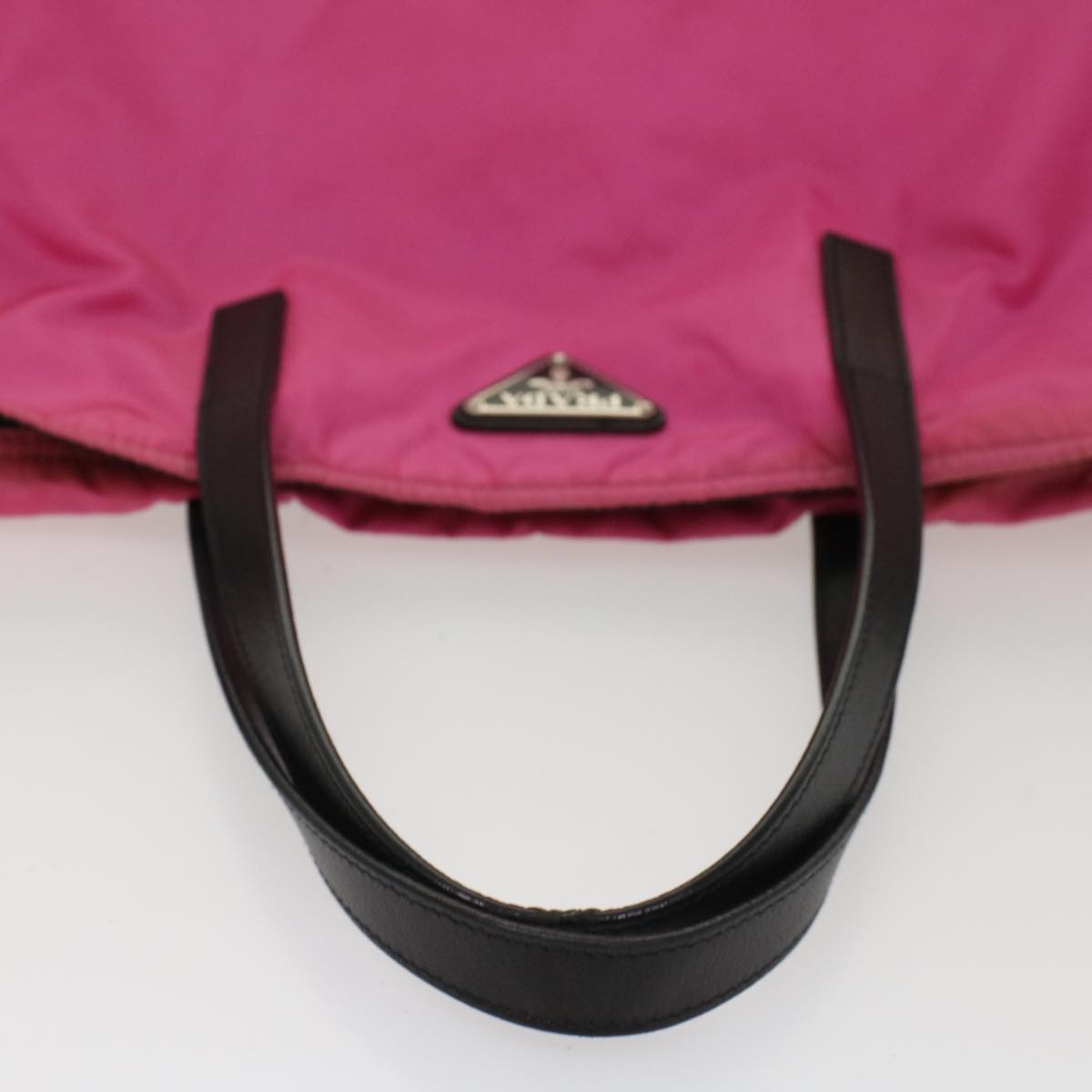 PRADA Tote Bag Nylon Pink Black Auth yk8416