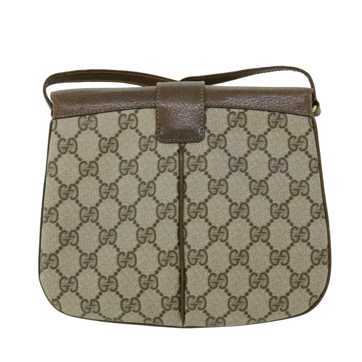 GUCCI GG Canvas Web Sherry Line Shoulder Bag Beige Green 10 02 037 Auth yk8509