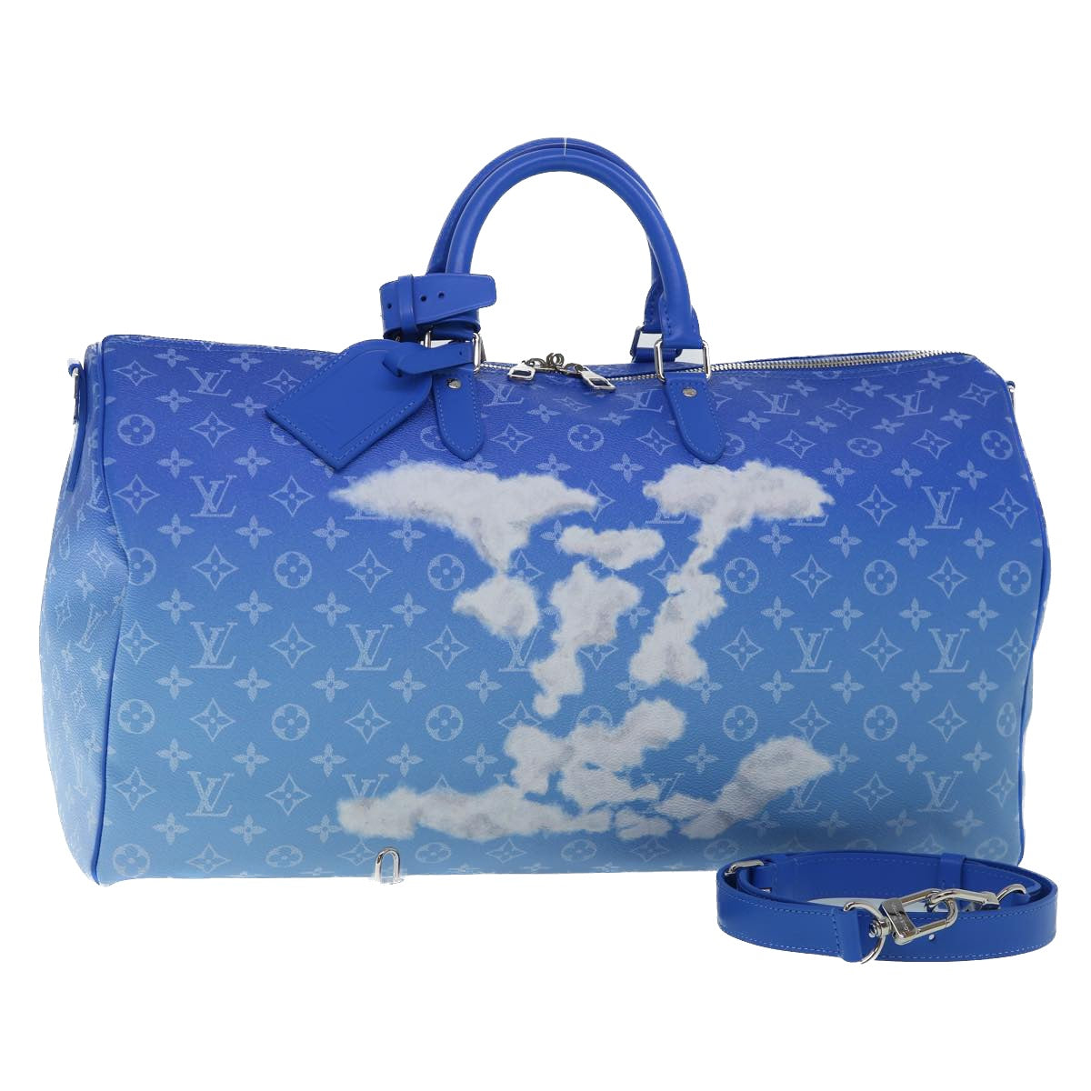 LOUIS VUITTON Monogram Clouds Keepall Bandouliere 50 Bag M45428 Auth yk8550A