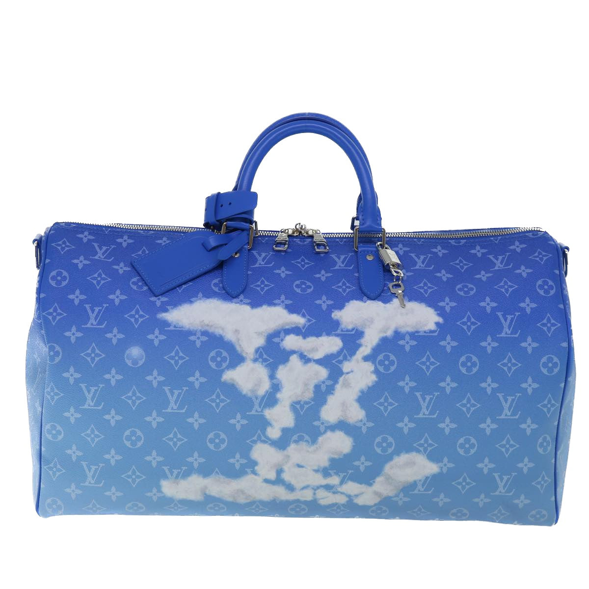 LOUIS VUITTON Monogram Clouds Keepall Bandouliere 50 Bag M45428 Auth yk8550A