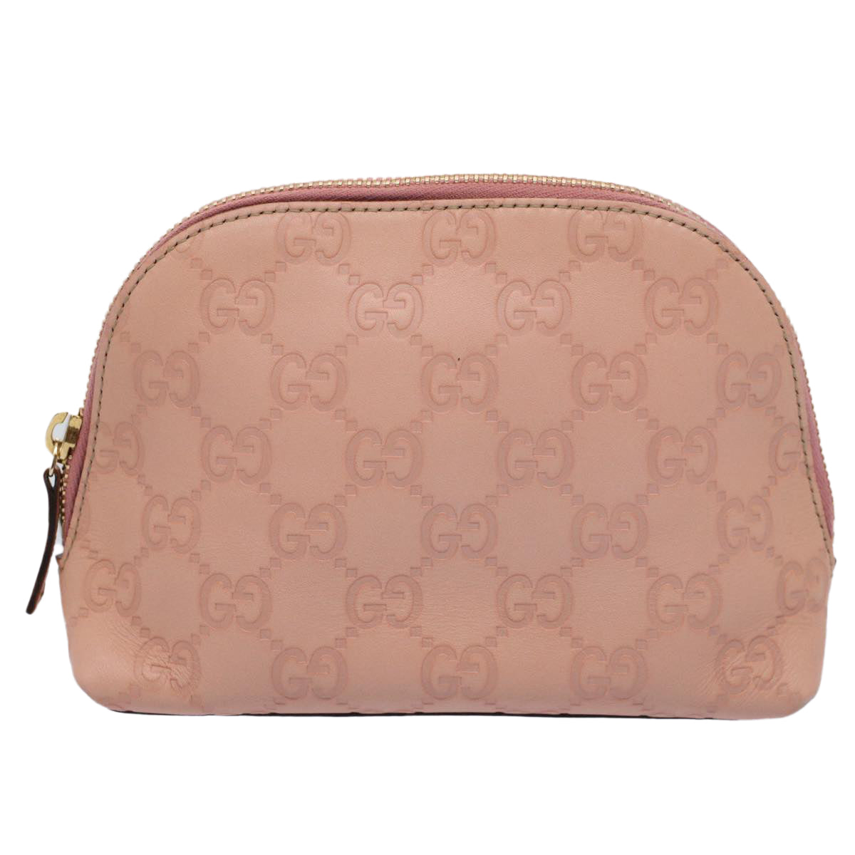 GUCCI GG Canvas Guccissima Pouch Pink 141810 Auth yk8636