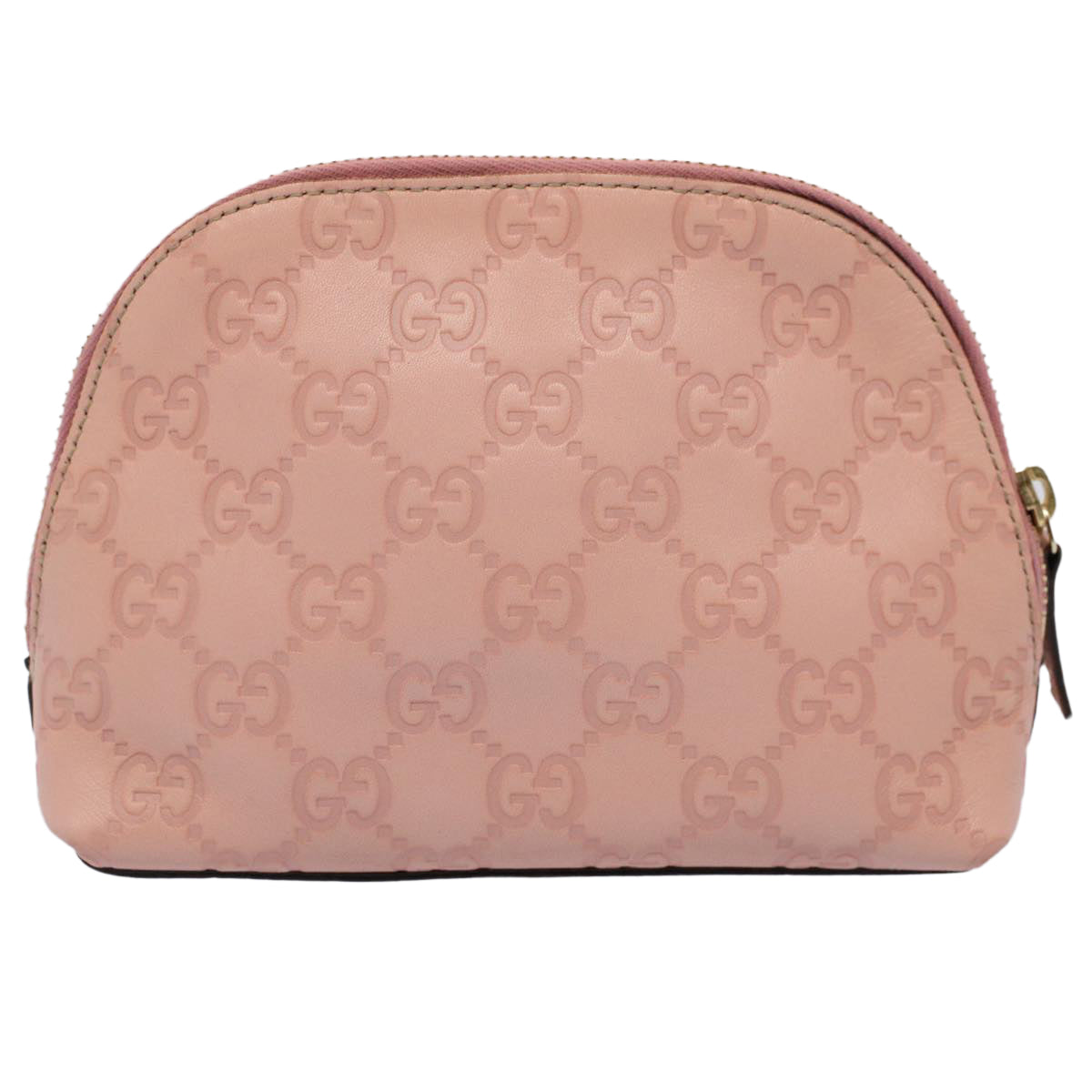 GUCCI GG Canvas Guccissima Pouch Pink 141810 Auth yk8636